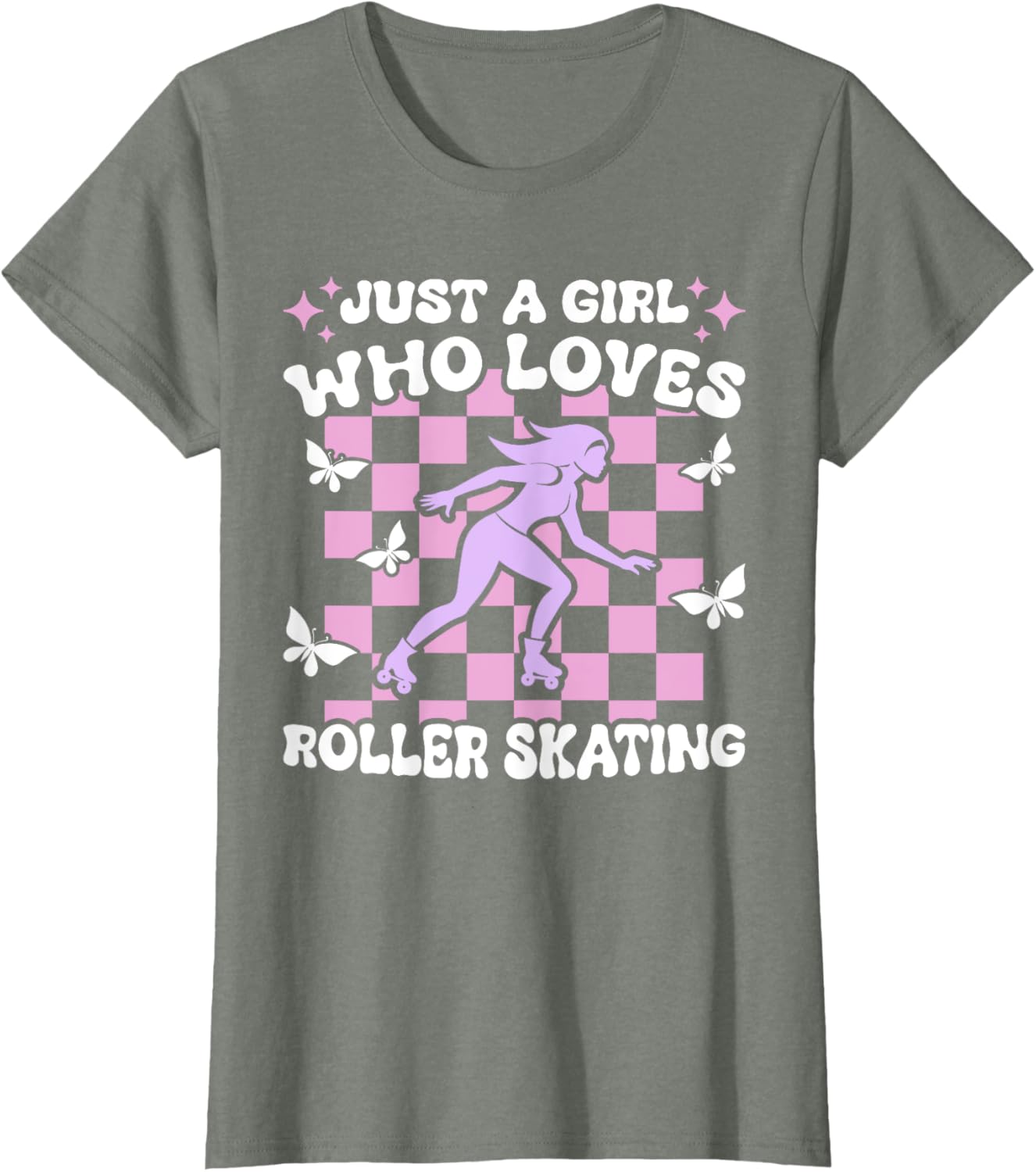 Just A Girl Who Loves Roller Skating Cute T-Shirt for Girls - 15