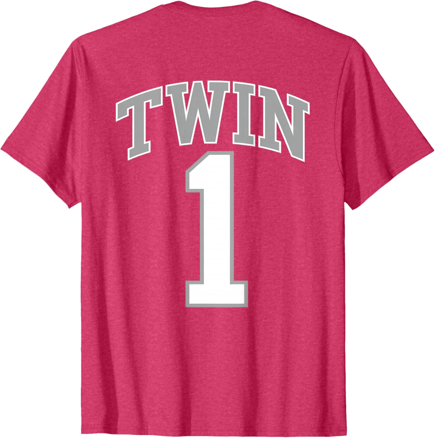 Matching TWIN 1 and TWIN 2 Funny Jersey T-Shirts for Adults and Kids - 16