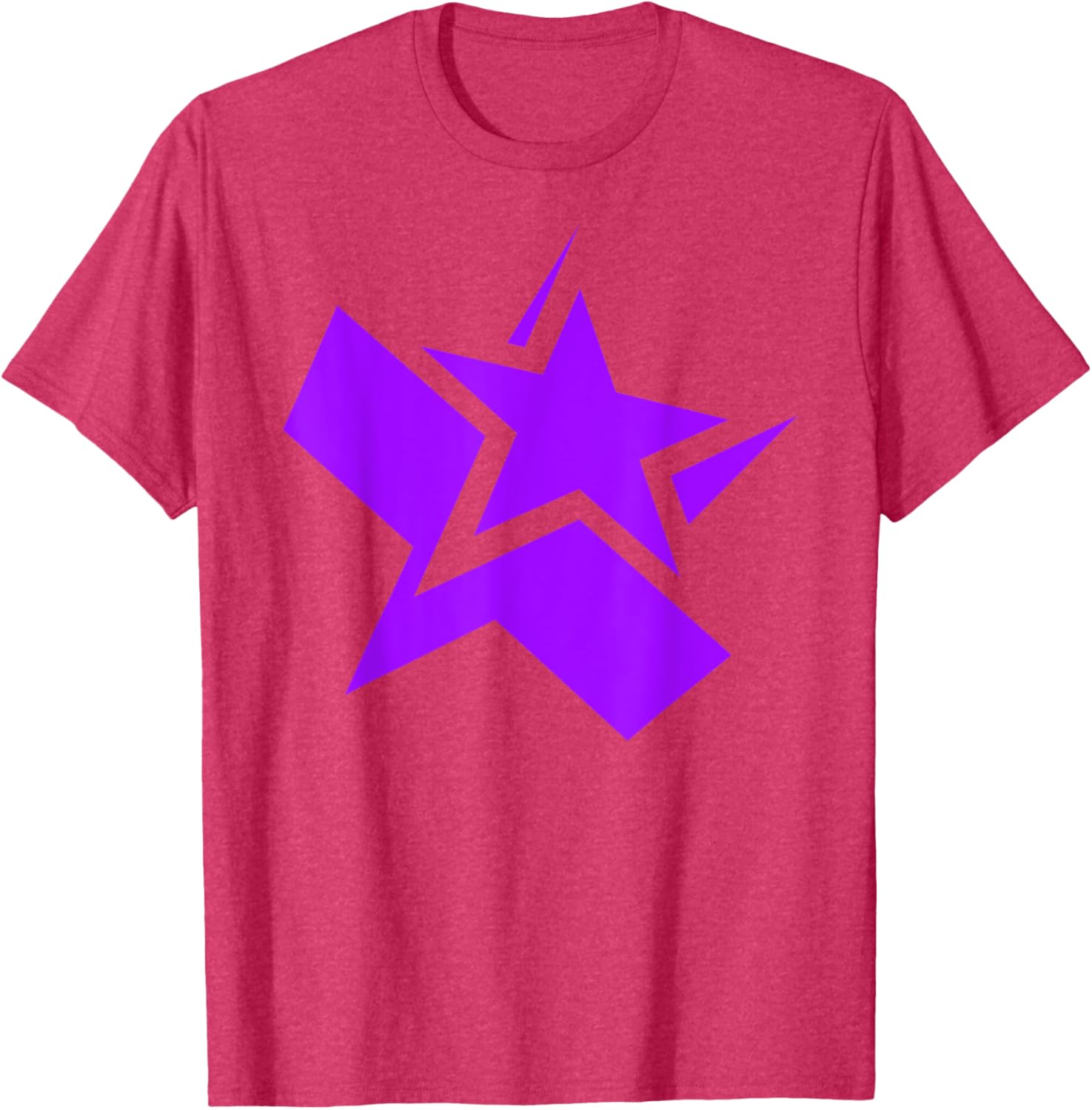 Purple Chunky Star Graphic T-Shirt for Stylish Casual Wear - 19