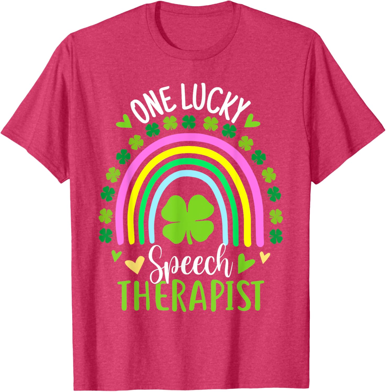 Lucky Speech Therapist St Patricks Day Shamrock T-Shirt for Women - 21