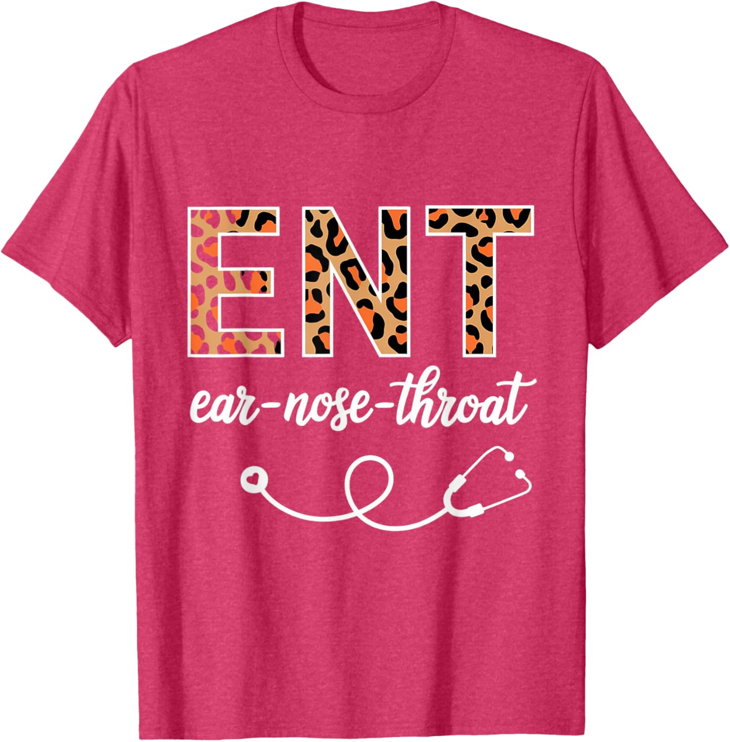 Leopard Print ENT T-Shirt for Otolaryngologists and Ear Nose Throat Lovers - 13