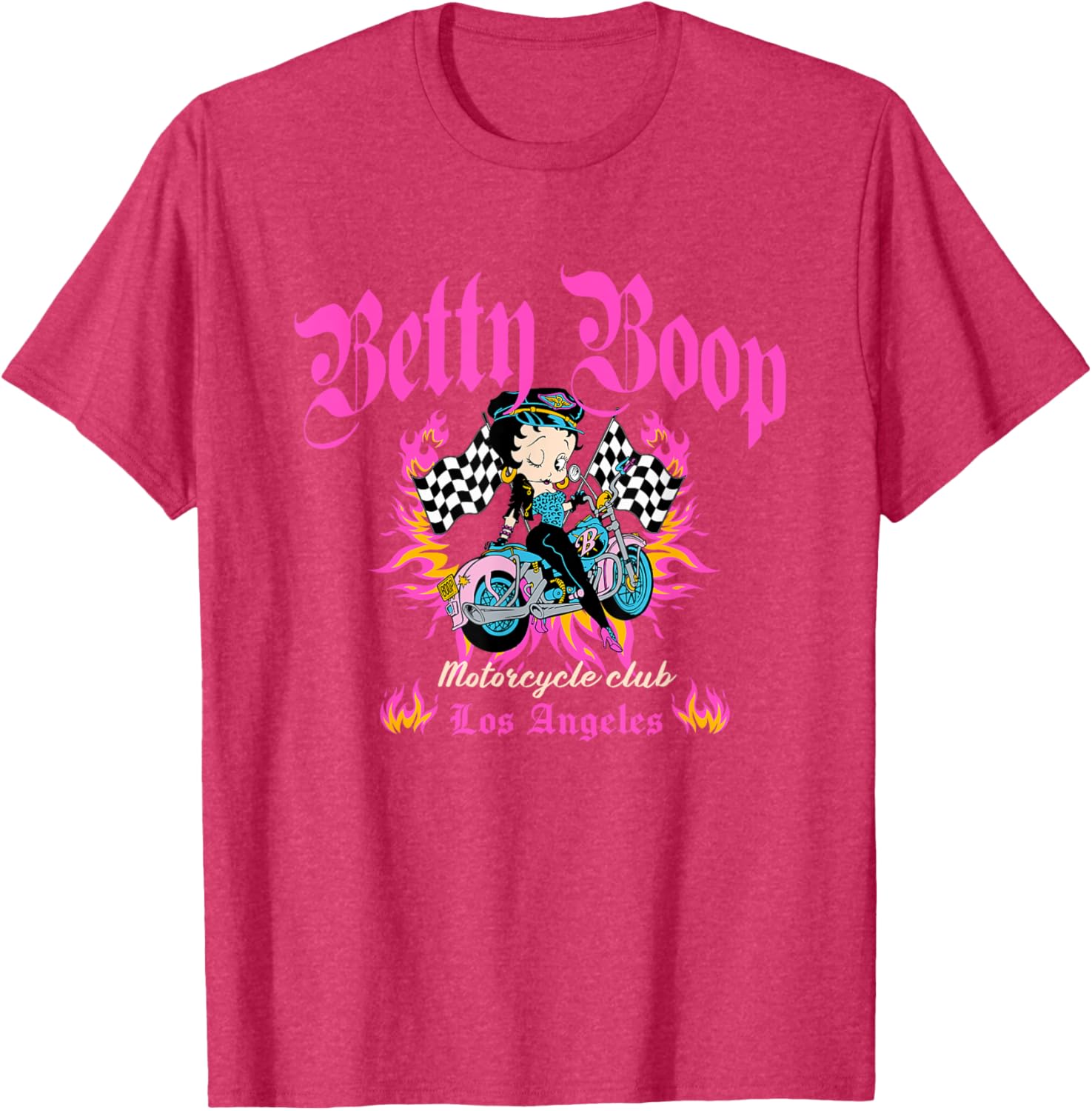 Betty Boop Born To Ride Motorcycle Club T-Shirt for Bike Lovers - 3