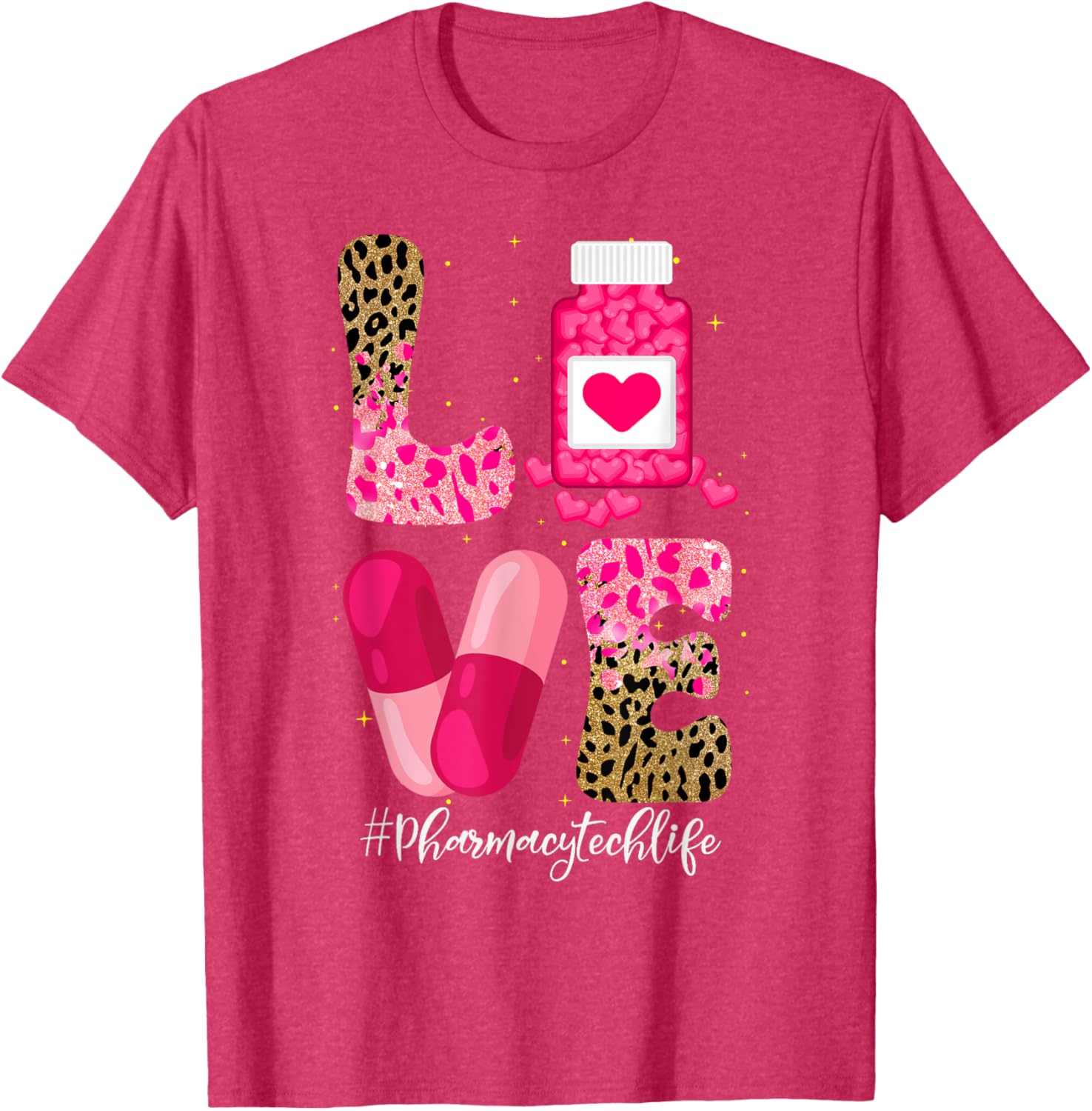 Love Pharmacy Tech Life T-Shirt for Pharmacy Technicians and Medicine Lovers - 22