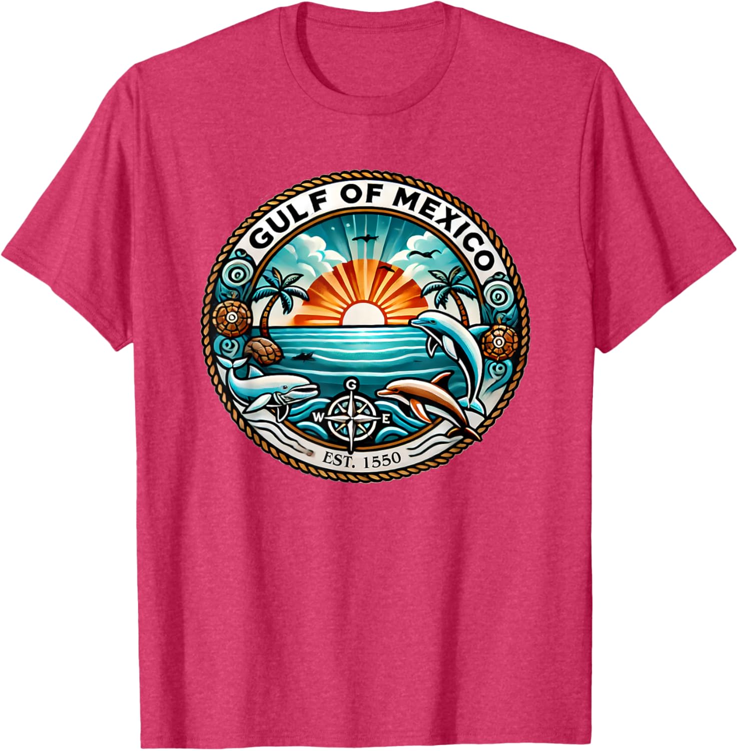 Gulf of Mexico Sunset T-Shirt - Vibrant Caribbean Beach Design - 26