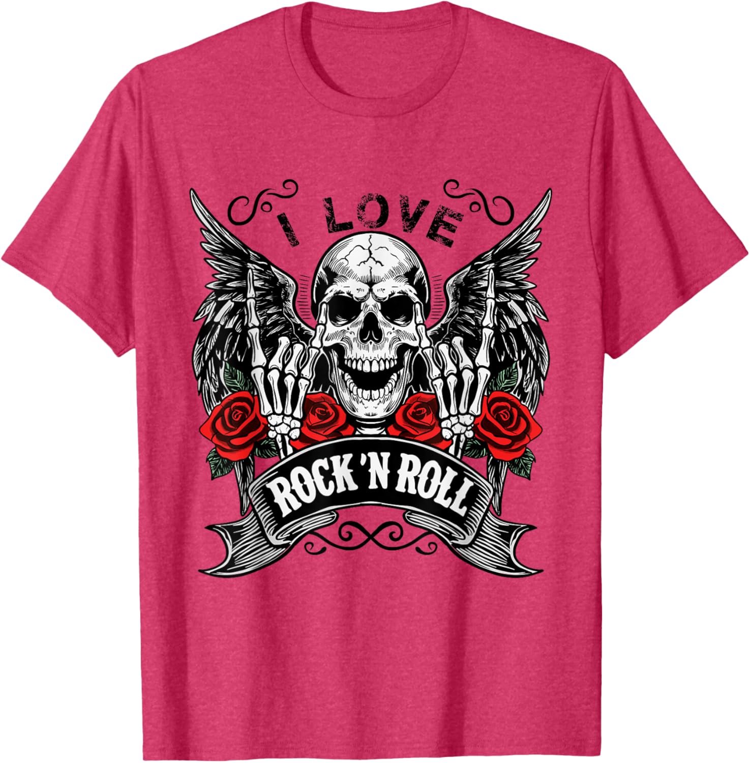Vintage Rock And Roll Skeleton Hands T-Shirt for Music Lovers - 6