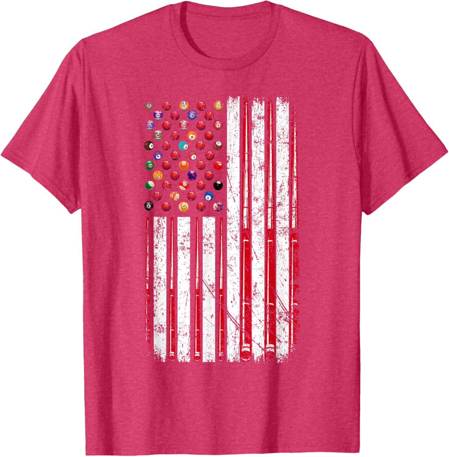 American Flag Pool Player T-Shirt for Billiard Lovers, USA Pride Apparel - 20