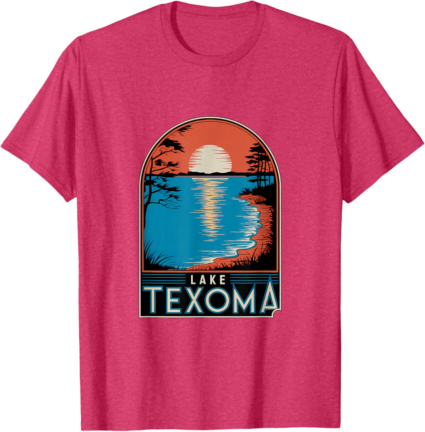 Lake Texoma Sunset Reflection Adventure T-Shirt for Nature Lovers - 6