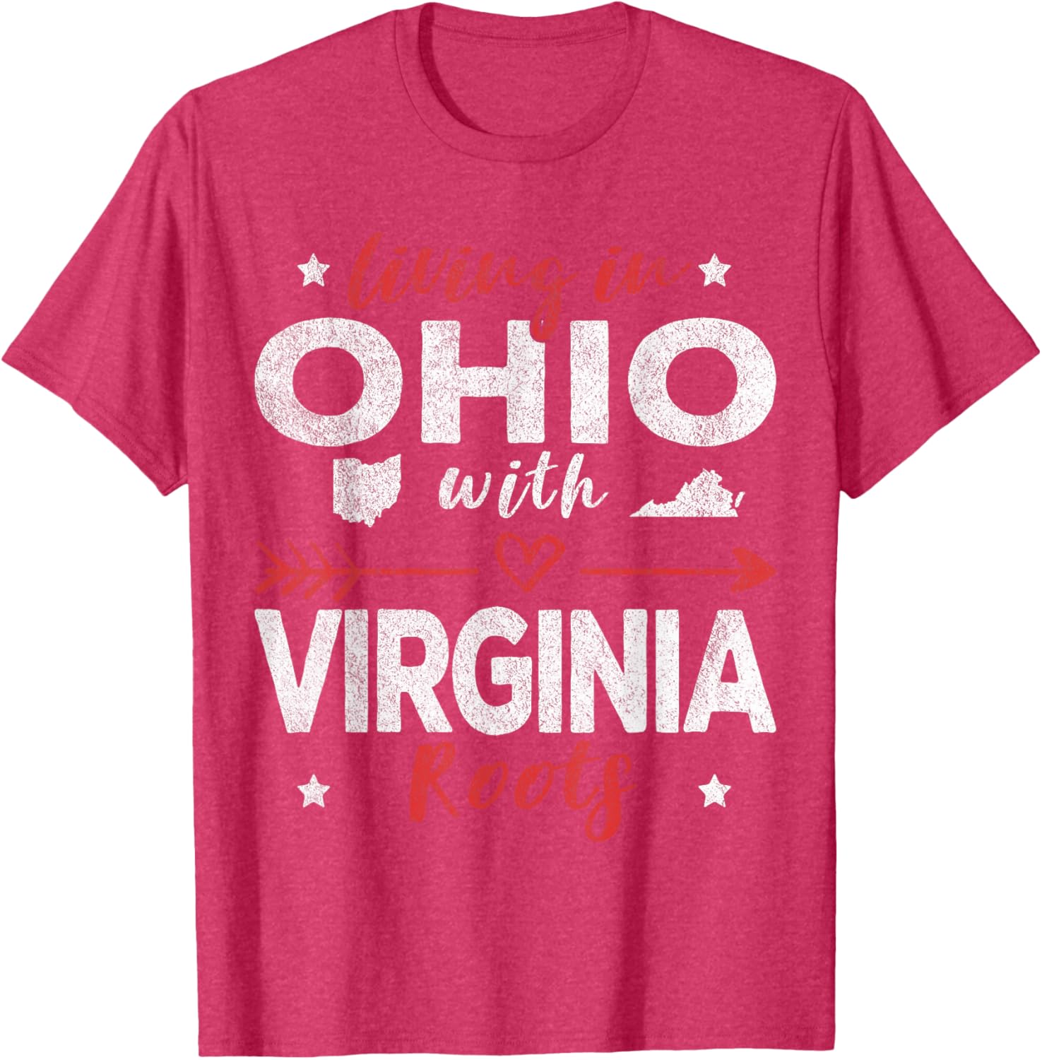Living in Ohio with Virginia Roots T-Shirt for Proud State Lovers - 10