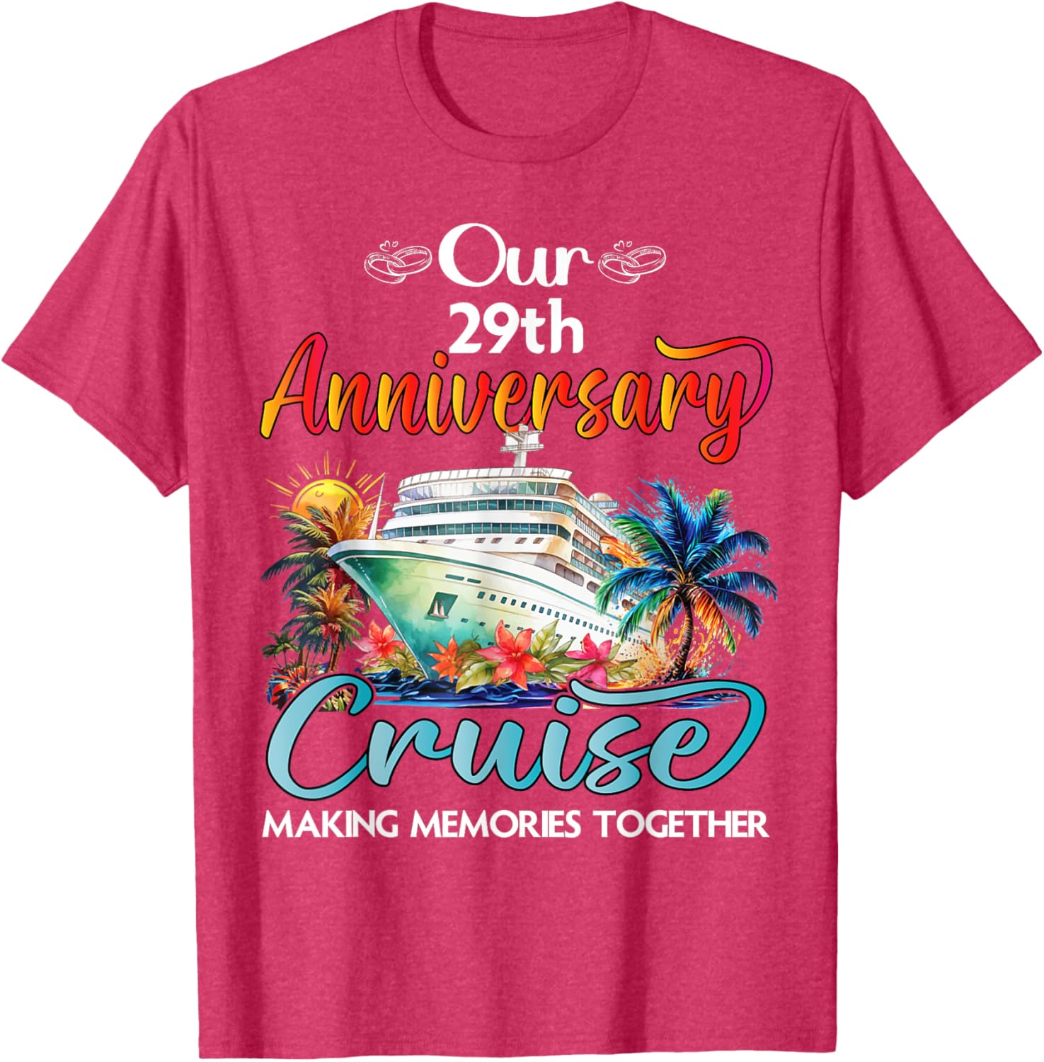 29th Anniversary Cruise T-Shirt for Couples Perfect Gift for Him and Her - 20