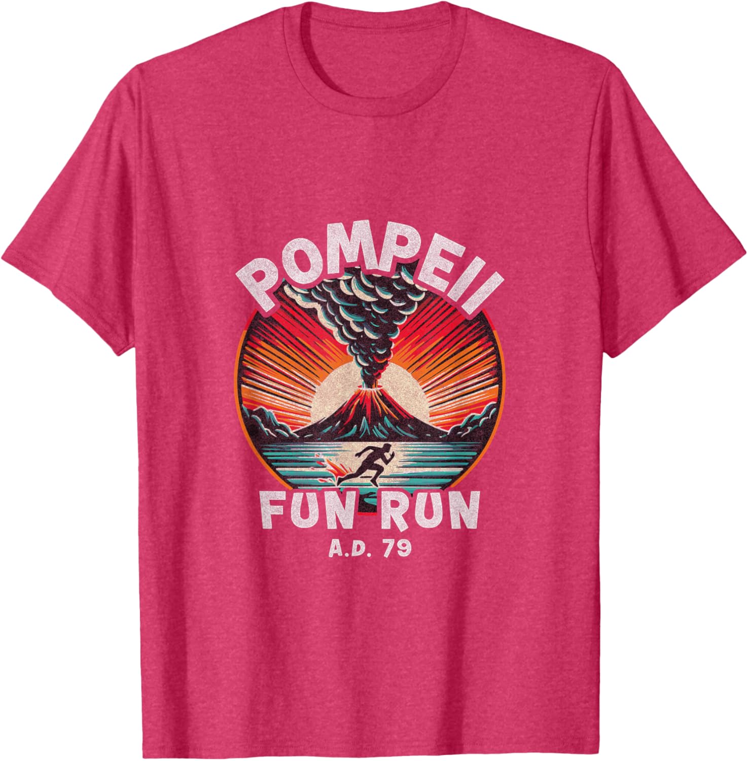 Pompeii Fun Run T-Shirt for Volcanology Lovers and History Buffs - 14