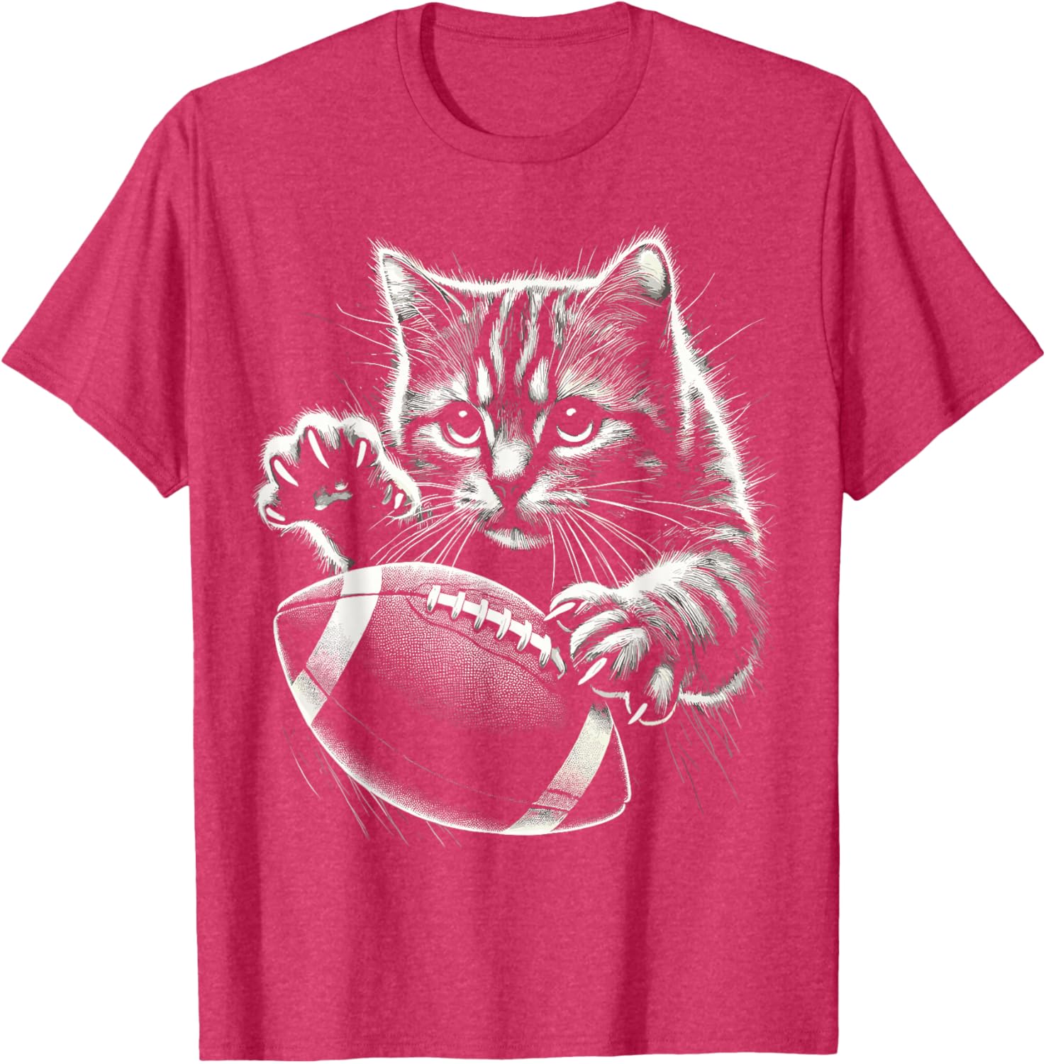 Funny American Football Cat T-Shirt for Pet Lovers and Sports Fans - 9