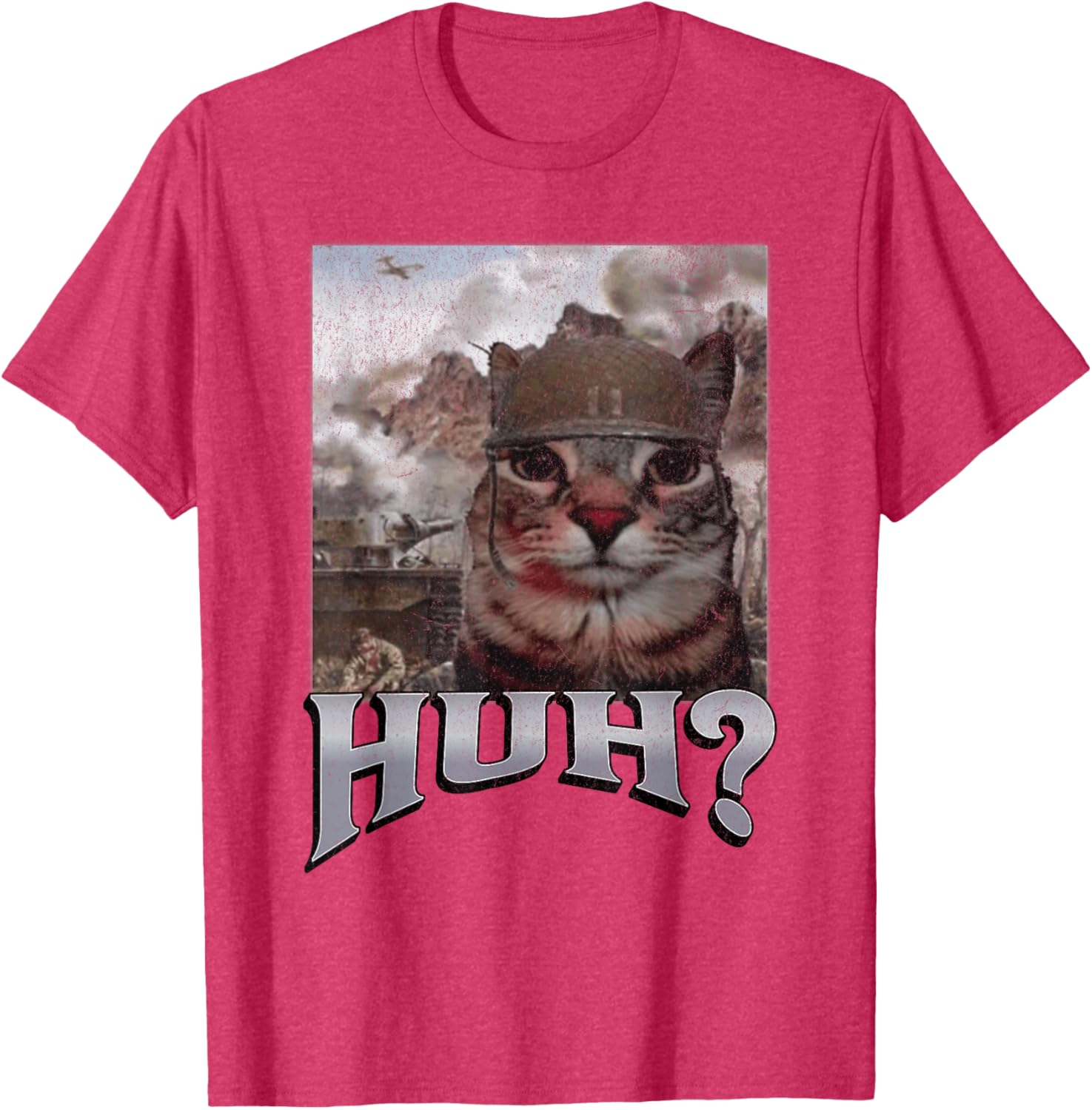 Funny Cat Meme T-Shirt for Men and Women - Huh? Graphic Tee - 13