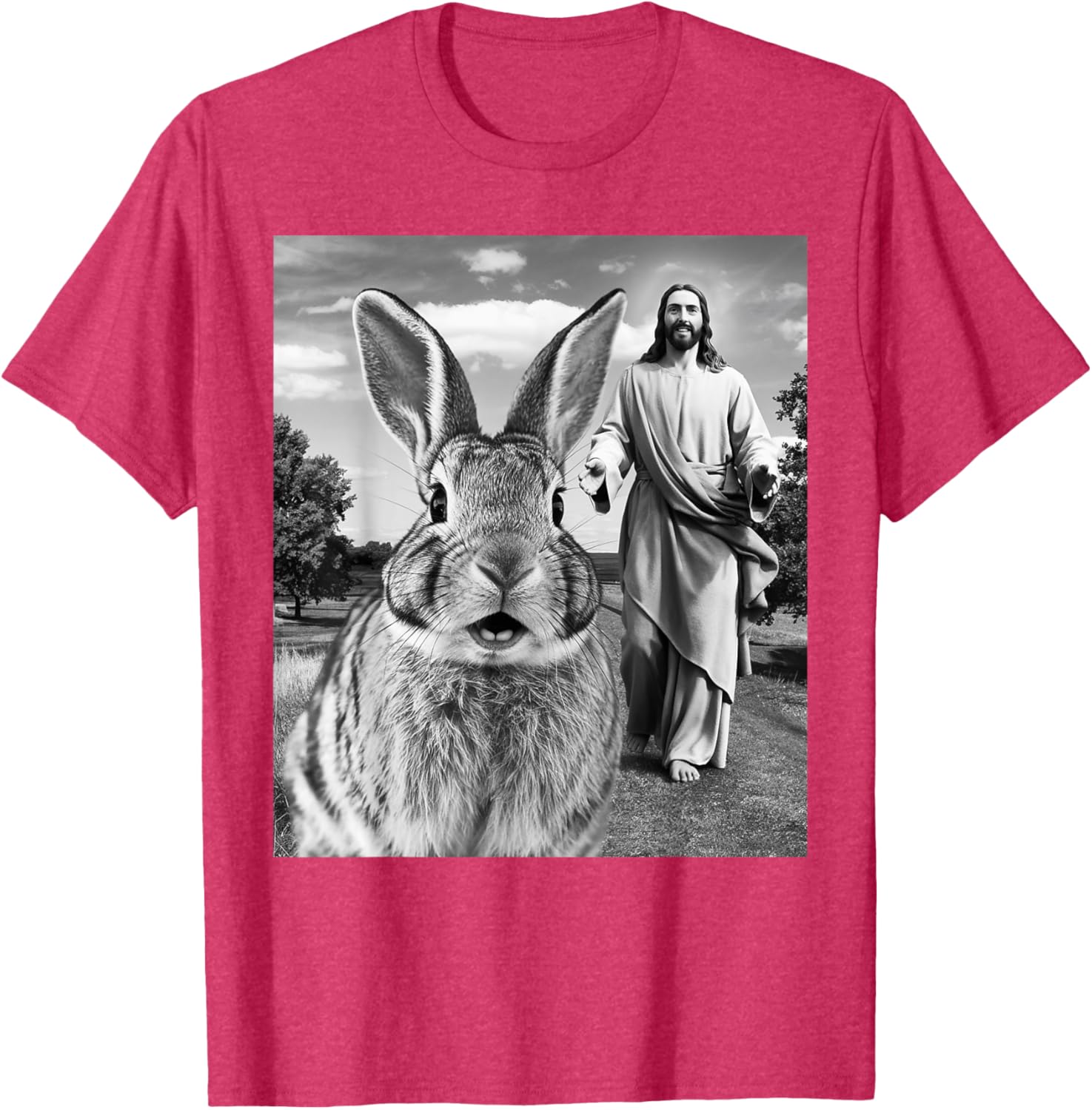 Happy Easter Bunny Selfie T-Shirt for Men Women Kids Fun Christian Style - 28
