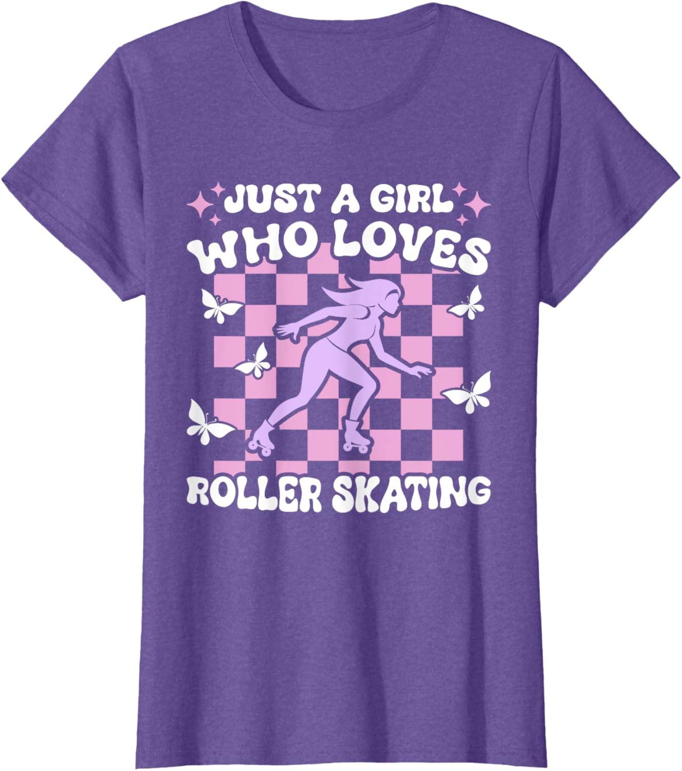 Just A Girl Who Loves Roller Skating Cute T-Shirt for Girls - 13