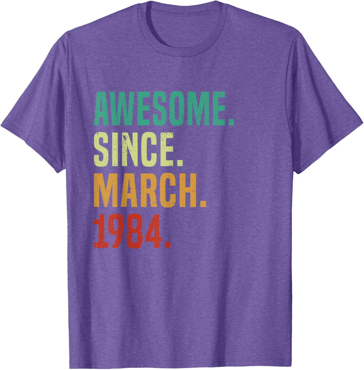 41 Years Awesome Since March 1984 Vintage 41st Birthday T-Shirt - 3