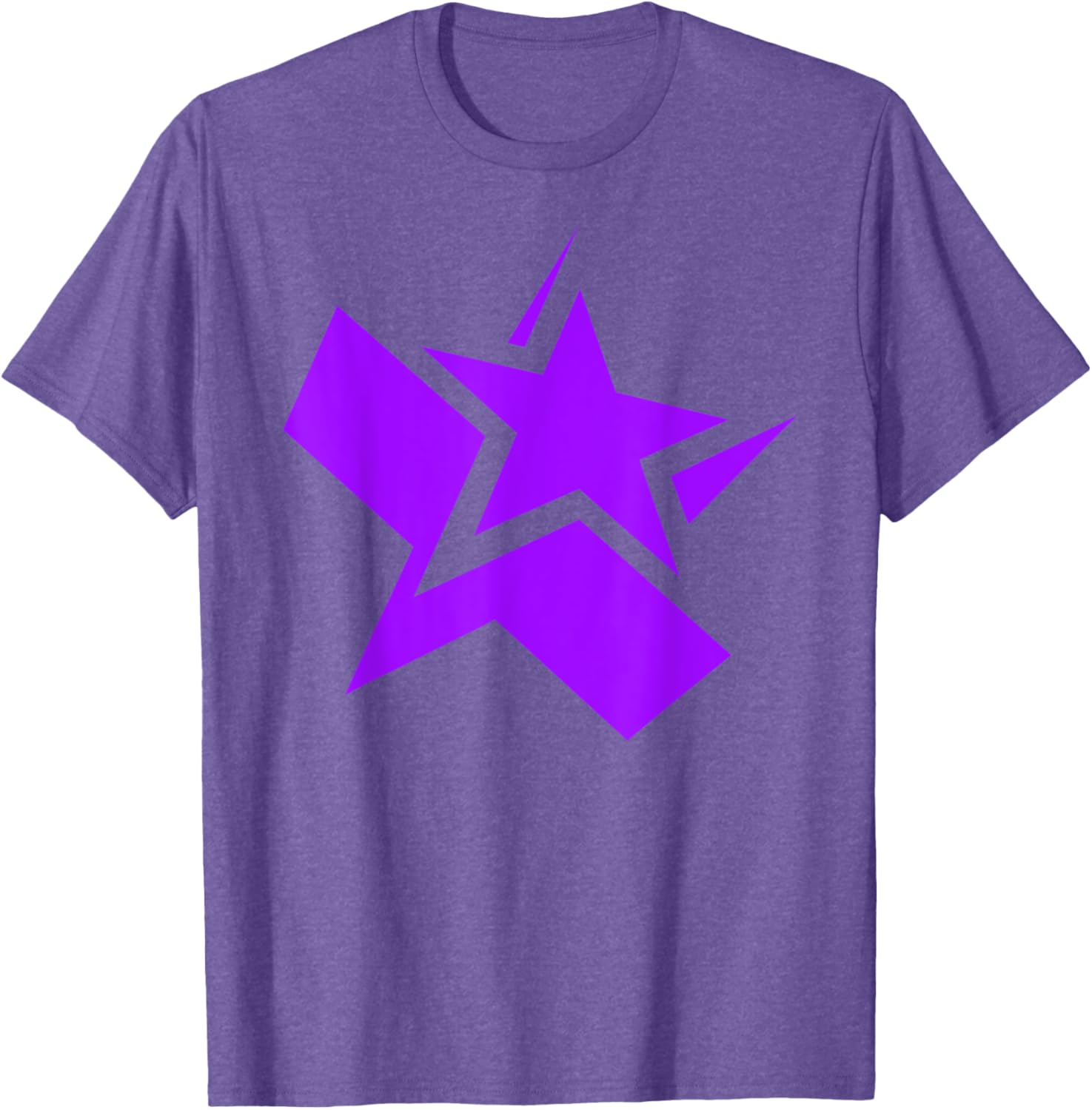 Purple Chunky Star Graphic T-Shirt for Stylish Casual Wear - 10
