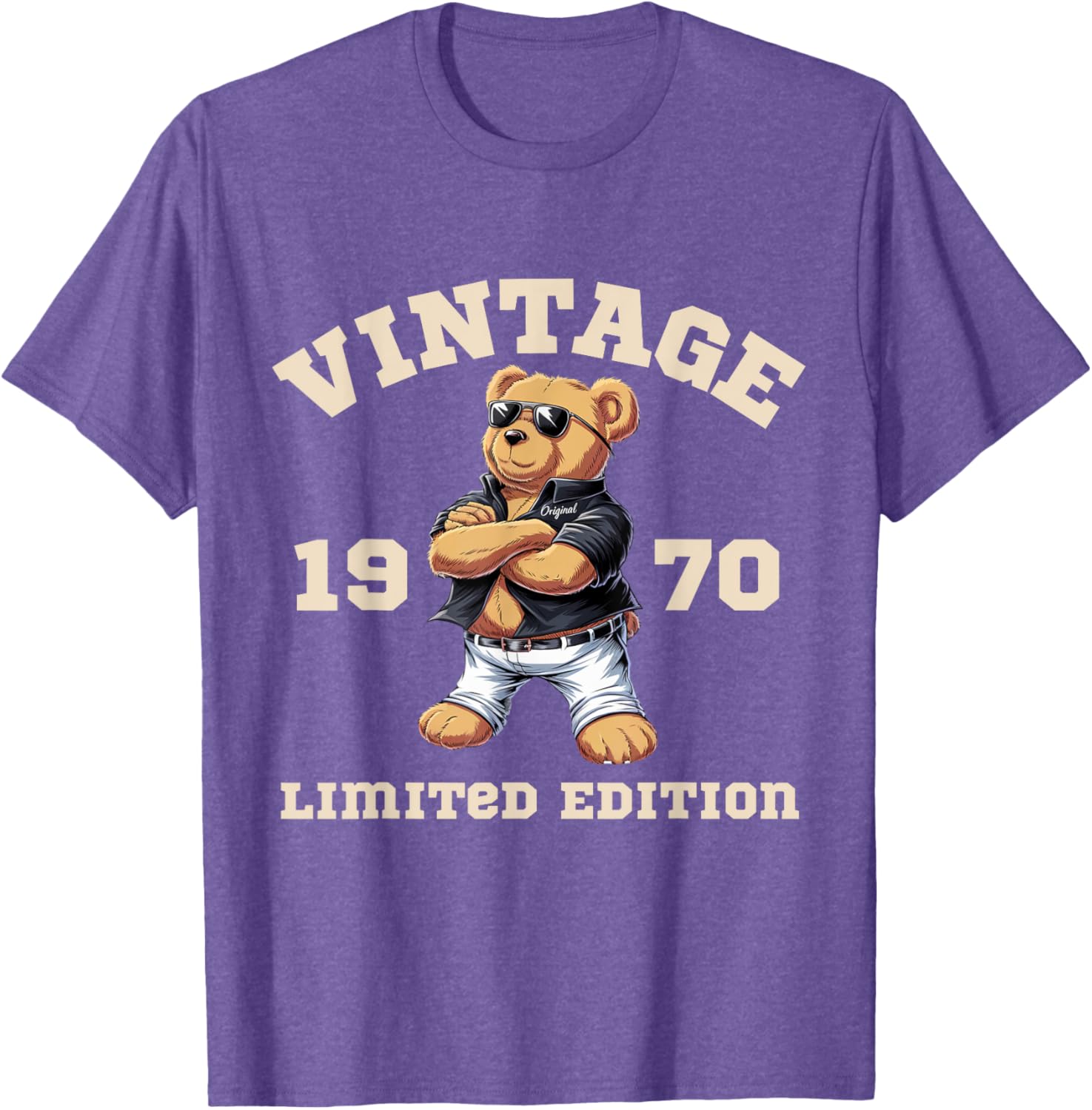 Mens Vintage 55th Birthday Teddy Bear T-Shirt for 1970 Born Lovers - 14