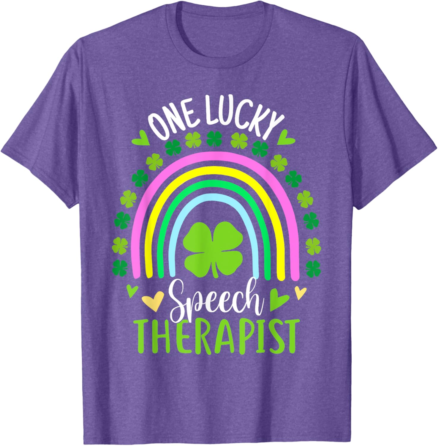 Lucky Speech Therapist St Patricks Day Shamrock T-Shirt for Women - 26