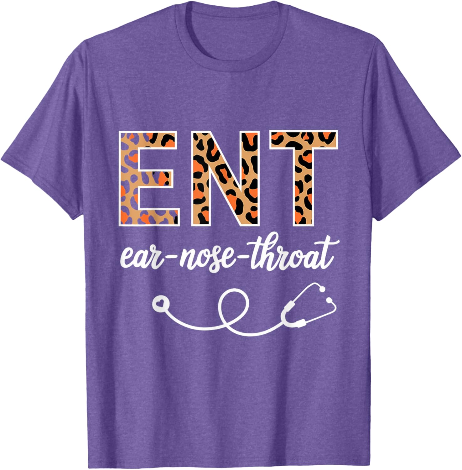Leopard Print ENT T-Shirt for Otolaryngologists and Ear Nose Throat Lovers - 1