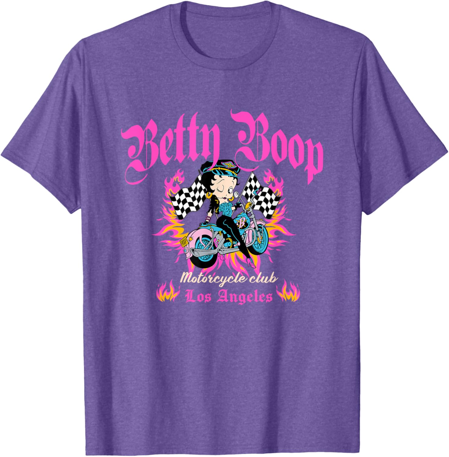 Betty Boop Born To Ride Motorcycle Club T-Shirt for Bike Lovers - 17