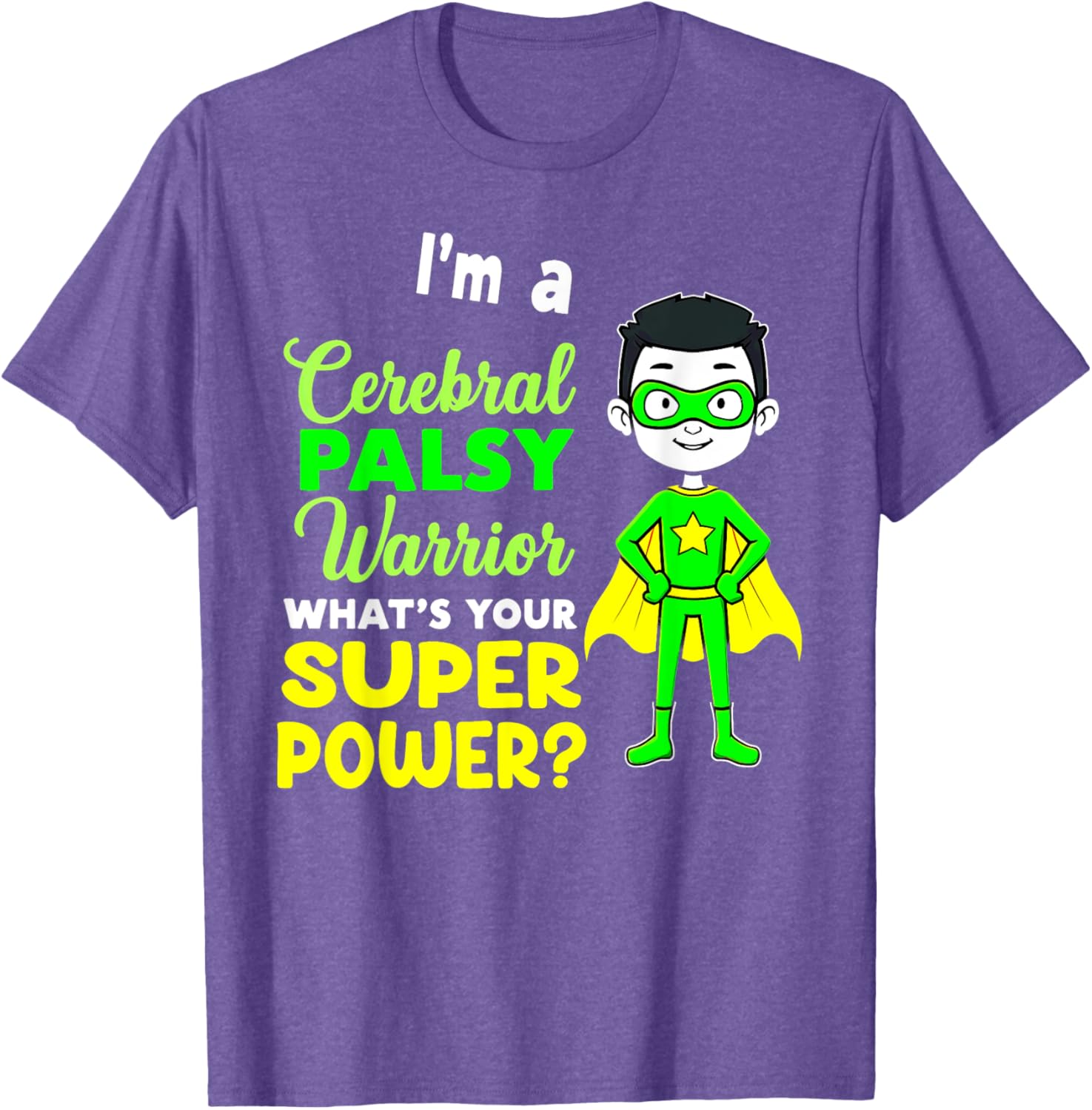 Kids Cerebral Palsy Warrior T-Shirt for Awareness and Support - 17
