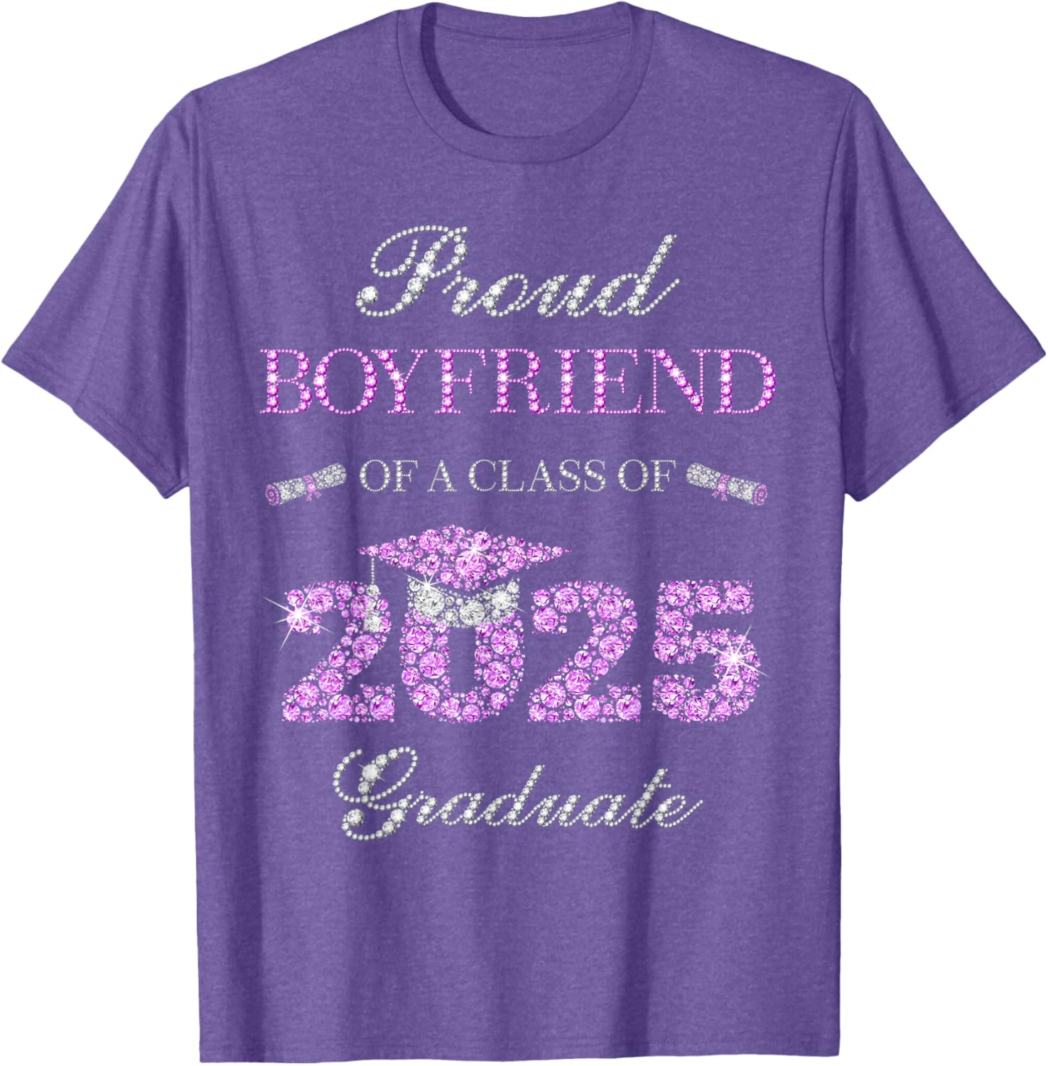Proud Boyfriend of Class of 2025 Graduate T-Shirt for Celebrating Success - 3