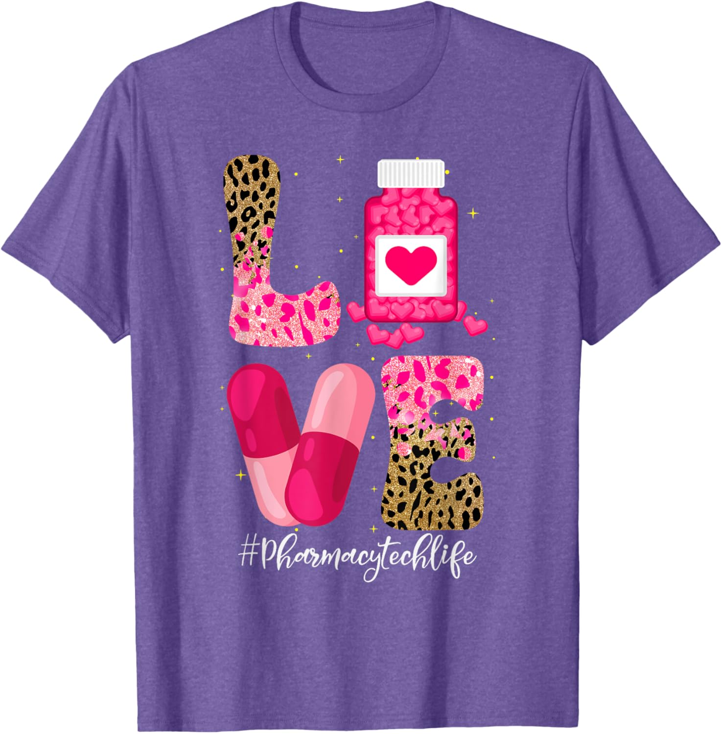 Love Pharmacy Tech Life T-Shirt for Pharmacy Technicians and Medicine Lovers - 8