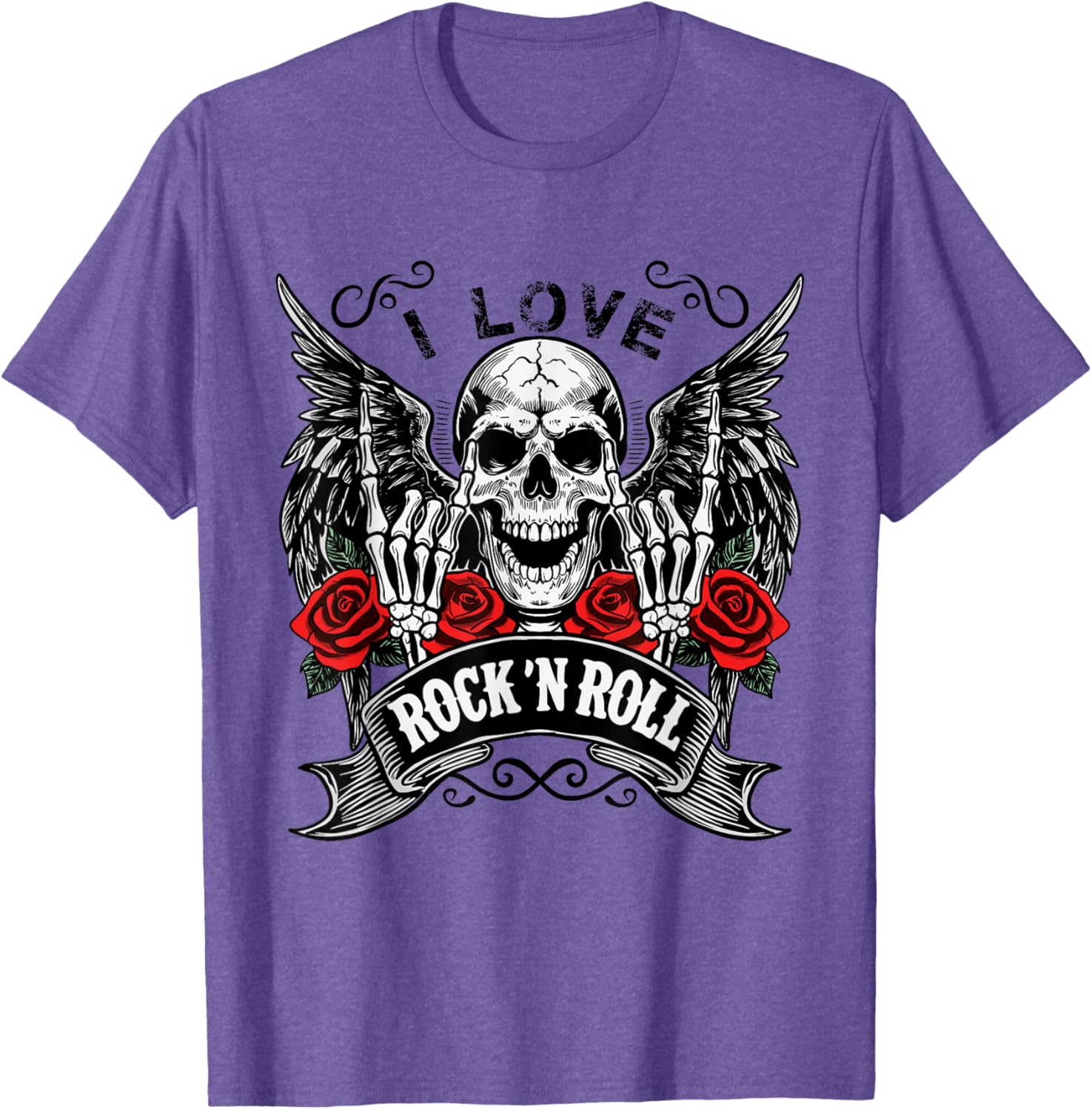 Vintage Rock And Roll Skeleton Hands T-Shirt for Music Lovers - 2