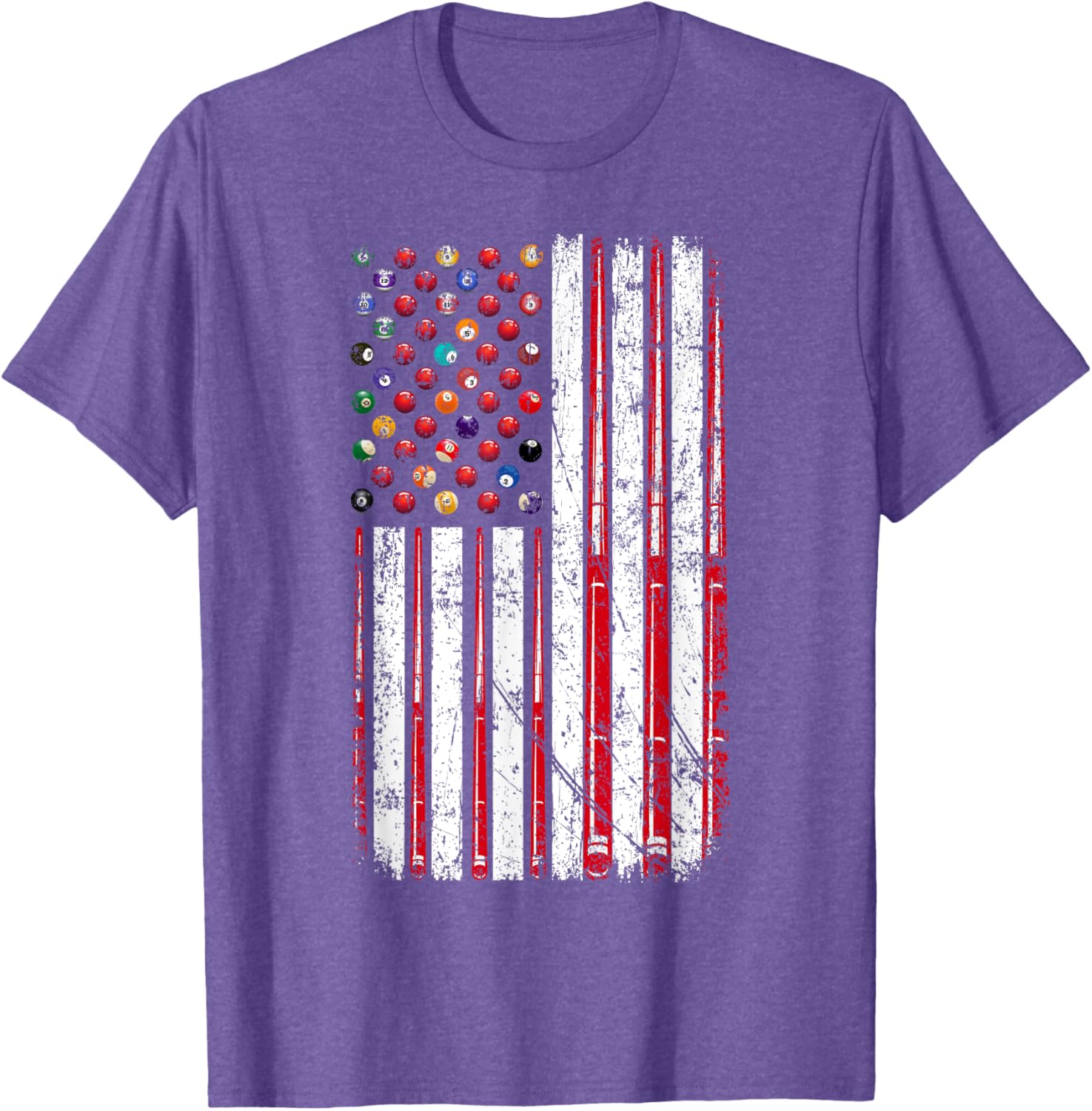American Flag Pool Player T-Shirt for Billiard Lovers, USA Pride Apparel - 3