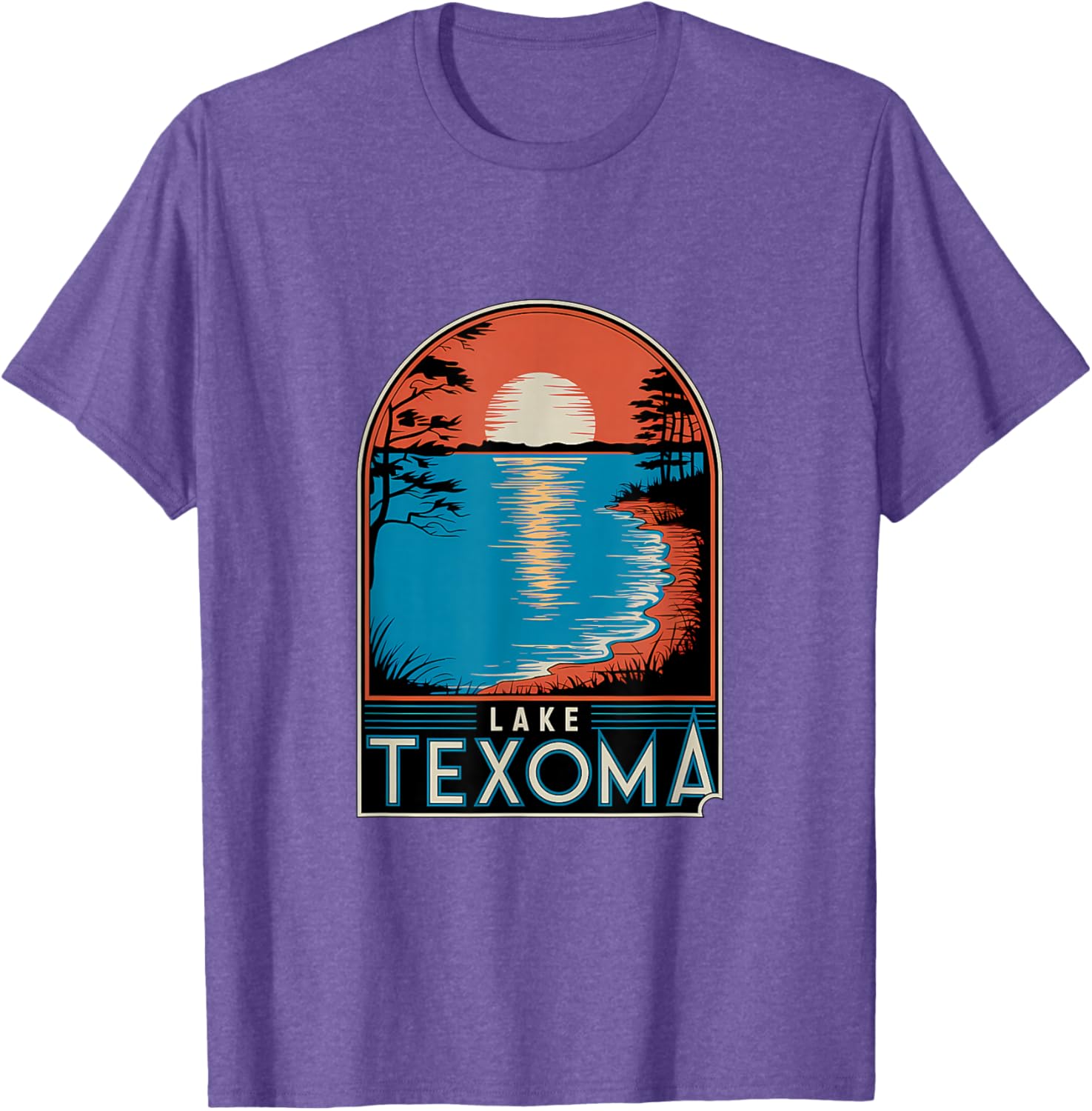 Lake Texoma Sunset Reflection Adventure T-Shirt for Nature Lovers - 12