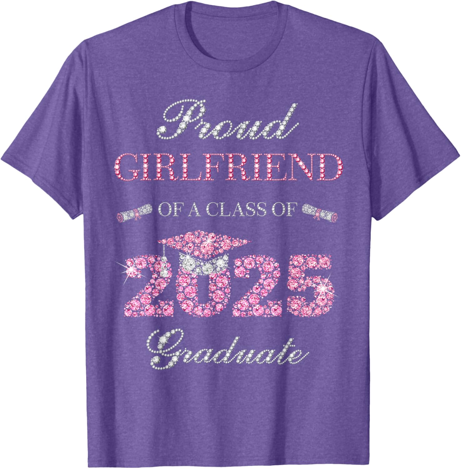 Proud Girlfriend Of A Class Of 2025 Graduate T-Shirt for Celebrating Achievements - 16