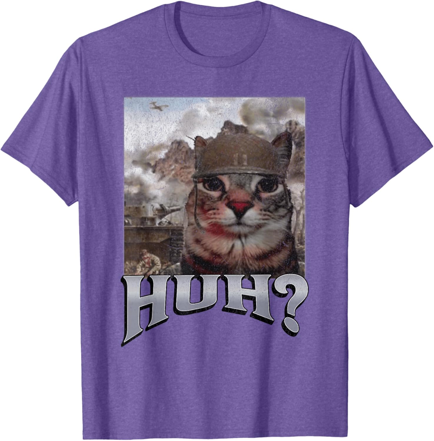 Funny Cat Meme T-Shirt for Men and Women - Huh? Graphic Tee - 18