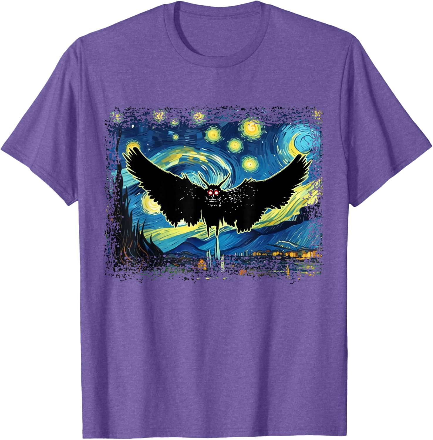 Mothman Starry Night T-Shirt for Unique Style and Comfort - 12