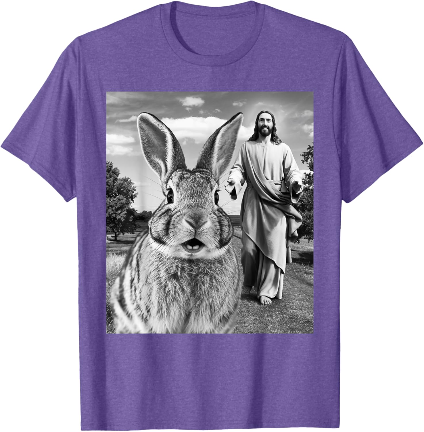 Happy Easter Bunny Selfie T-Shirt for Men Women Kids Fun Christian Style - 14