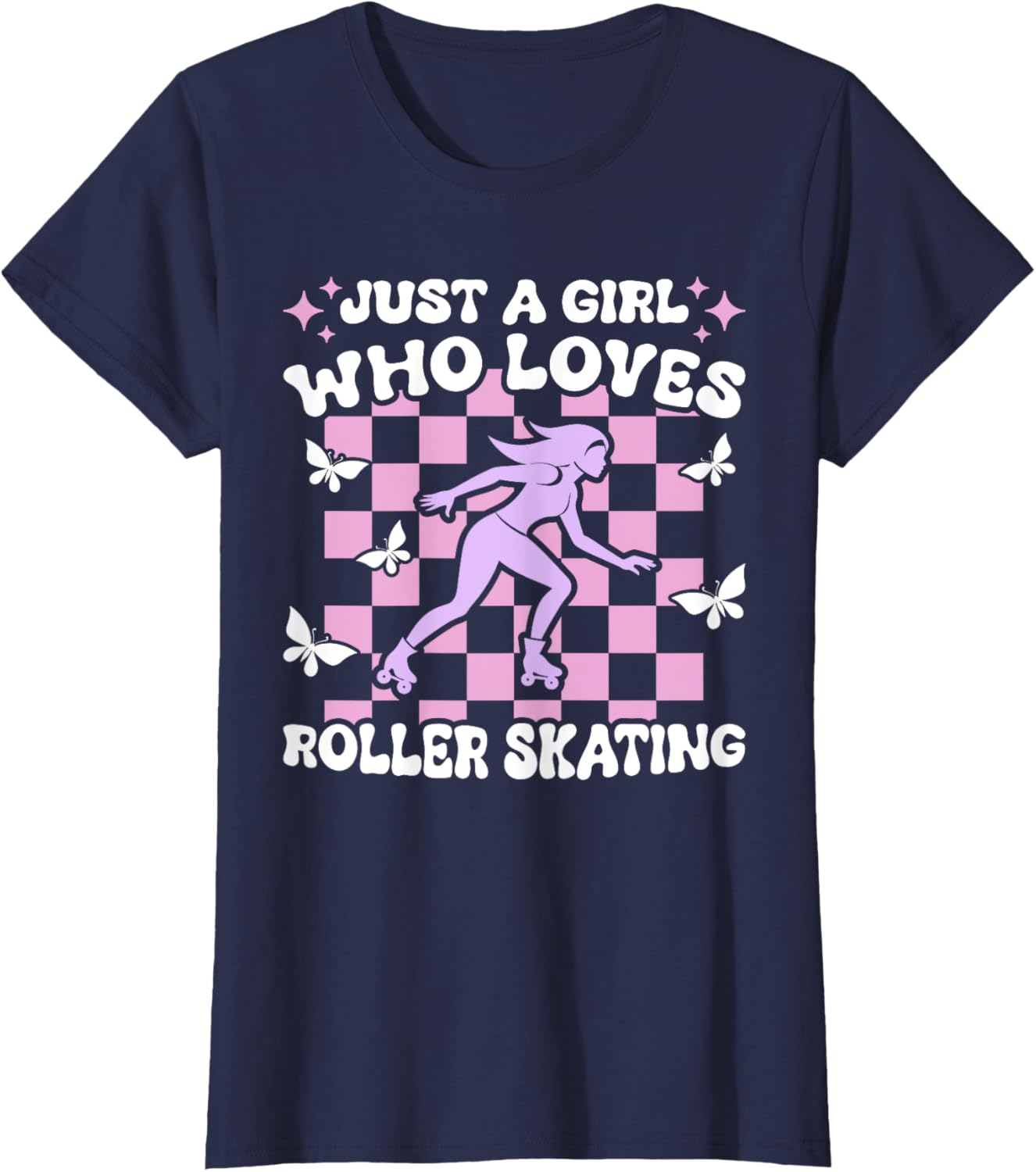 Just A Girl Who Loves Roller Skating Cute T-Shirt for Girls - 7