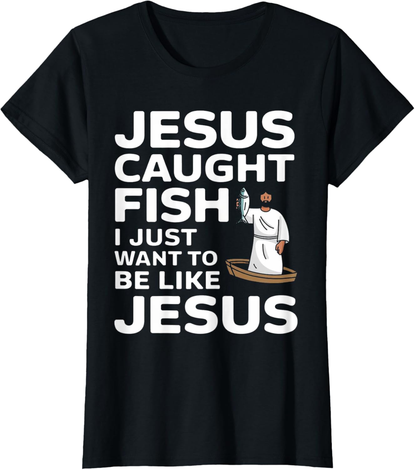 Jesus Fishing Design T-Shirt for Faithful Anglers - Catch the Spirit! - 5