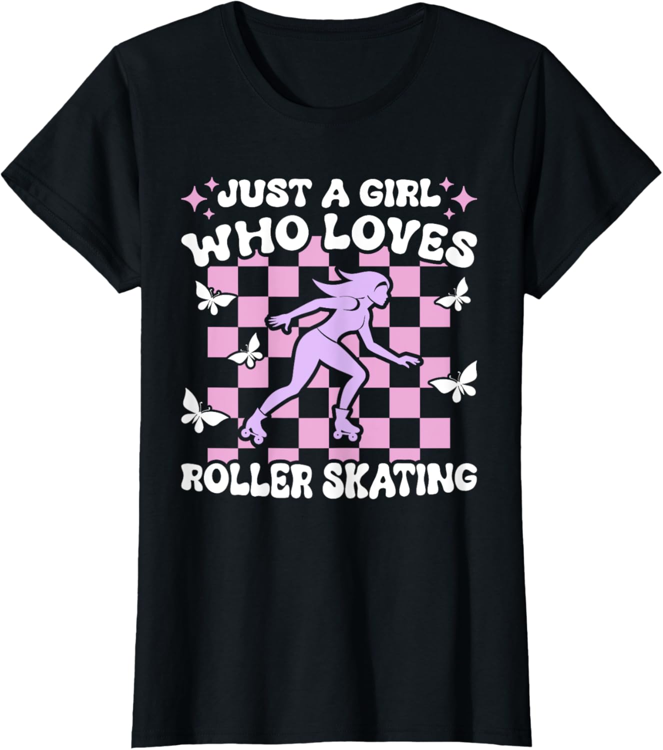 Just A Girl Who Loves Roller Skating Cute T-Shirt for Girls - 11