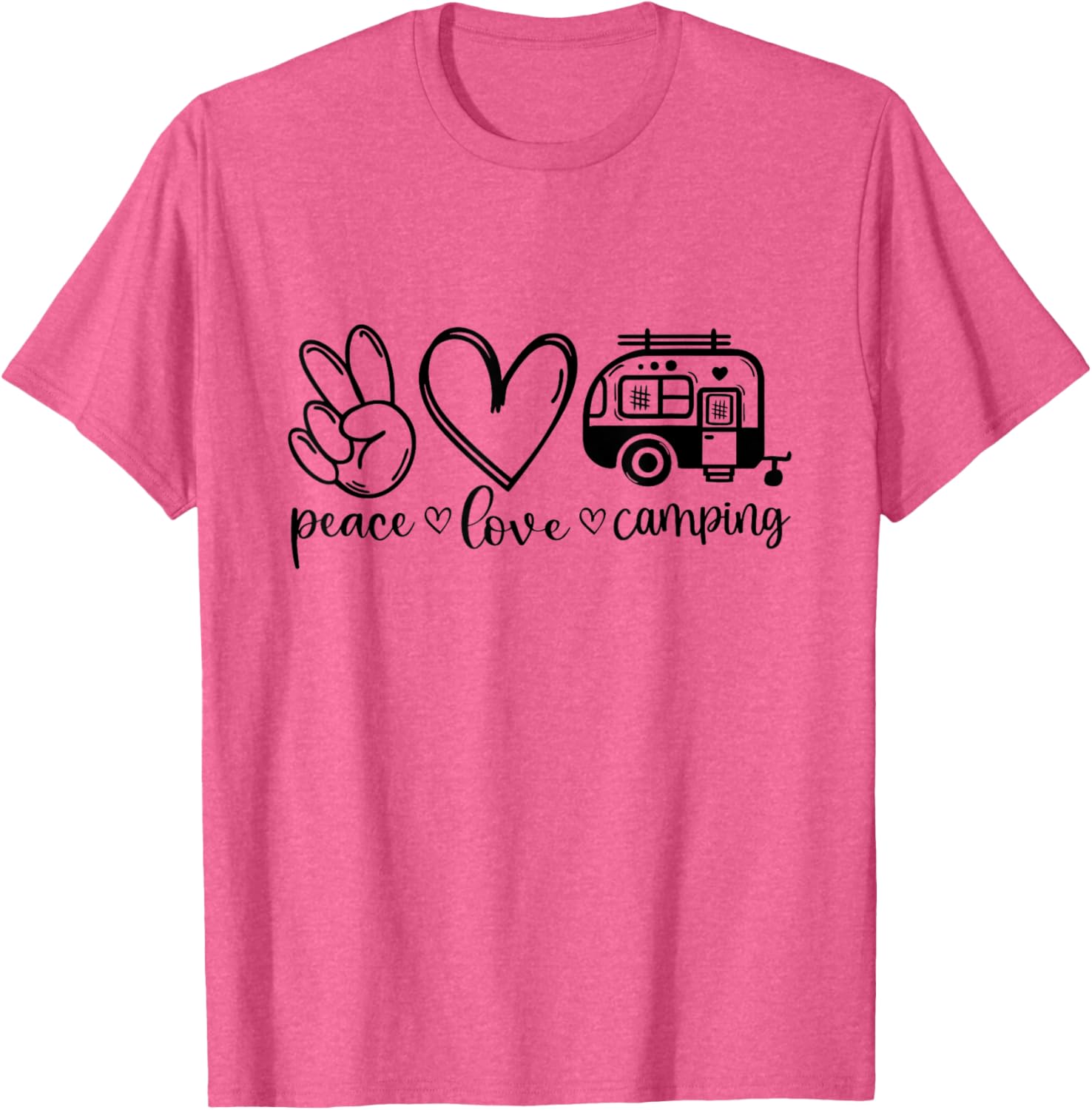 Peace Love Camping Outdoors T-Shirt for Nature Lovers and Adventurers - 8