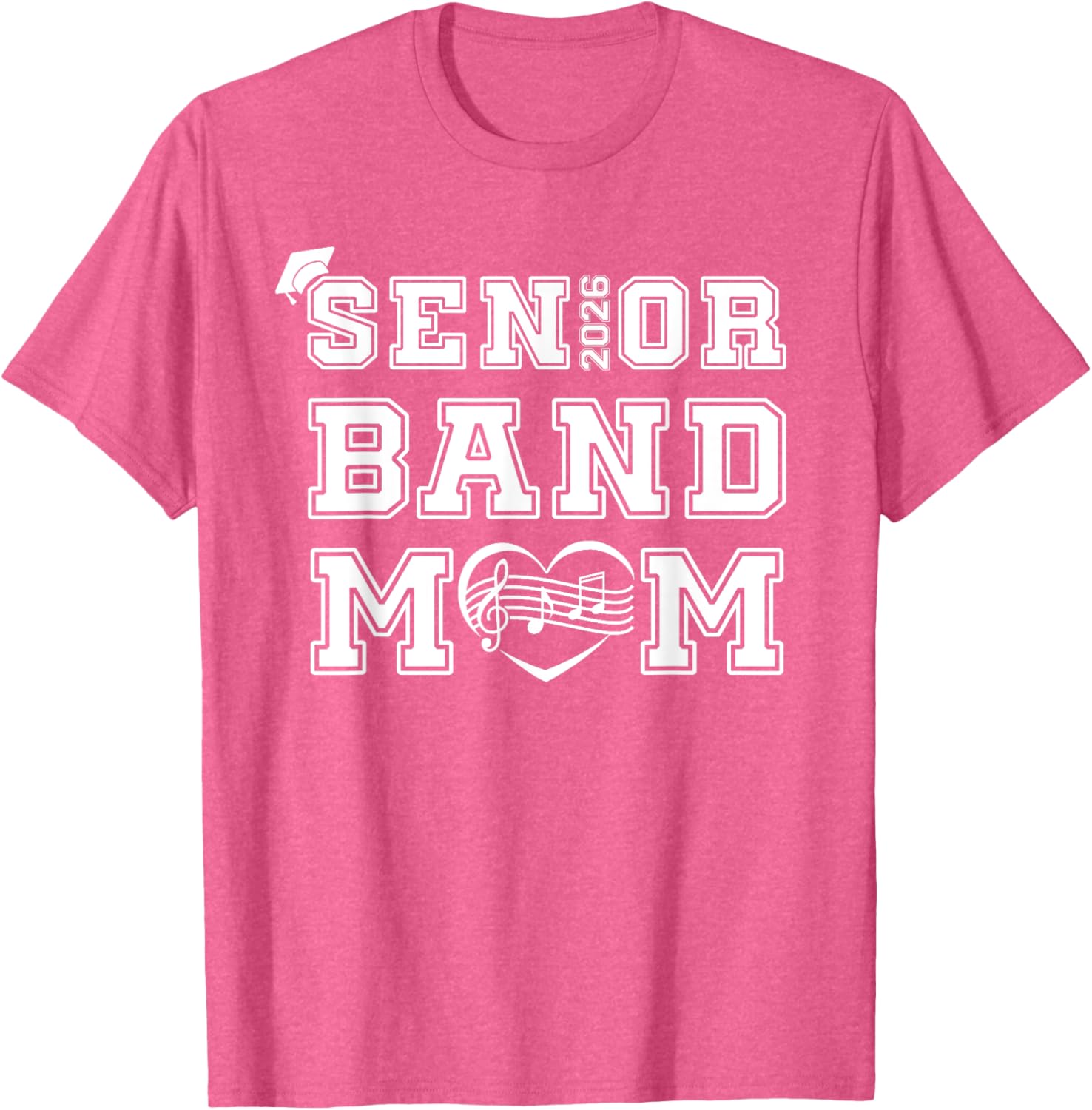 Senior Marching Band Mom Class Of 2026 T-Shirt for Women - Perfect Gift! - 14