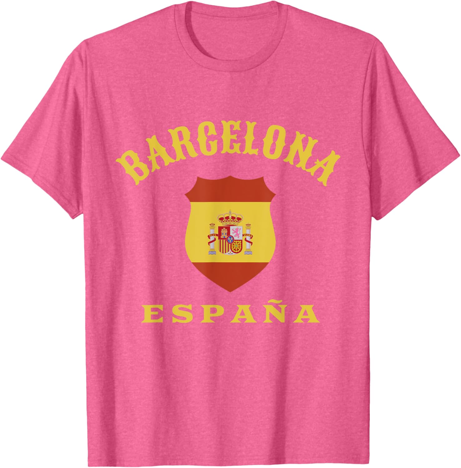 Barcelona Spain Flag T-Shirt for Men Women Kids Stylish Red España Tee - 4
