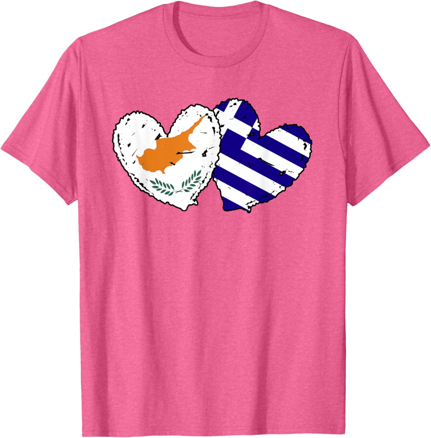 Cyprus Greece Heart Flag T-Shirt for Cypriot Greek Ancestry Lovers - 3