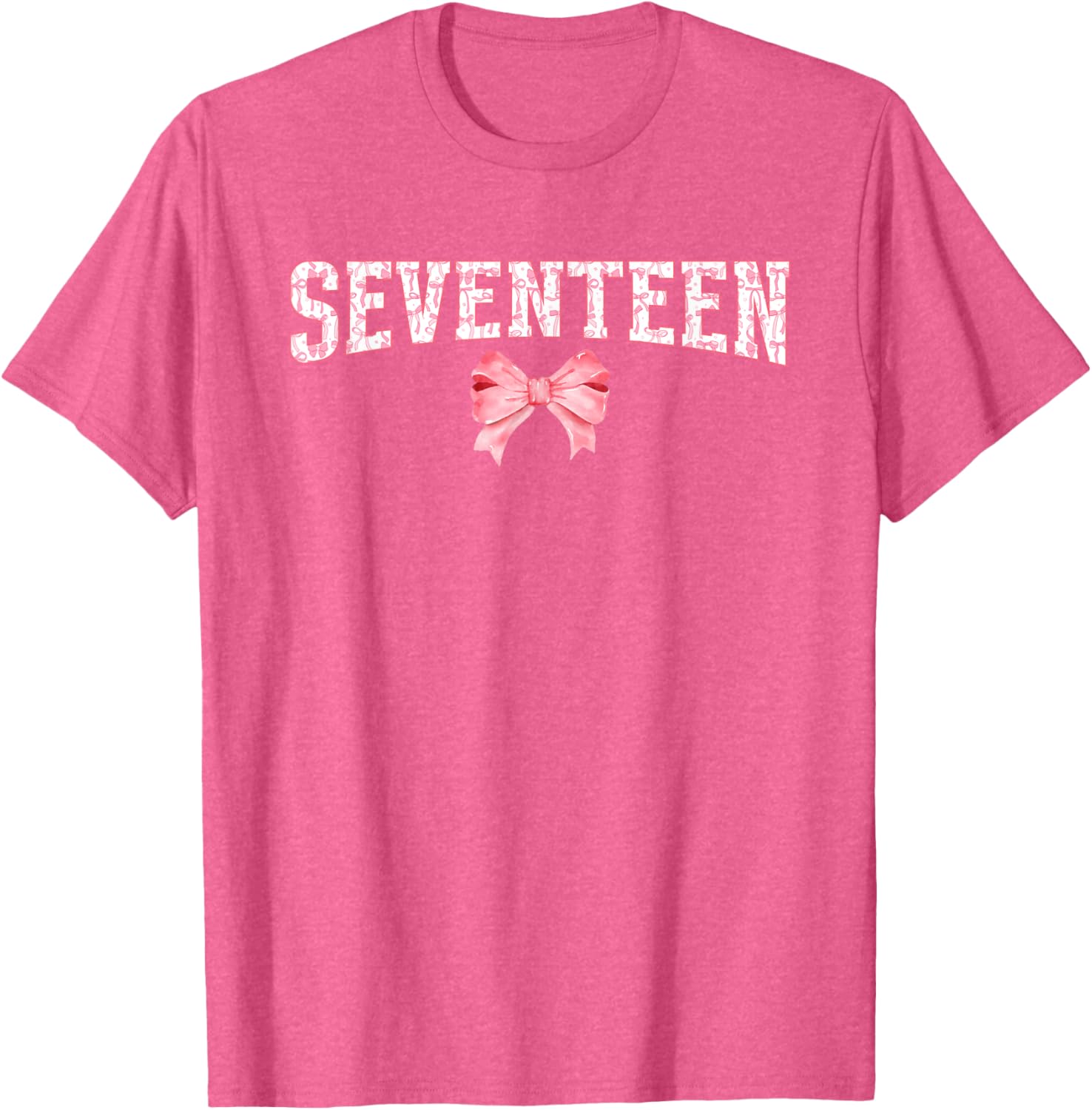 17th Birthday Coquette Bow T-Shirt for Stylish Seventeen Year Olds - 8