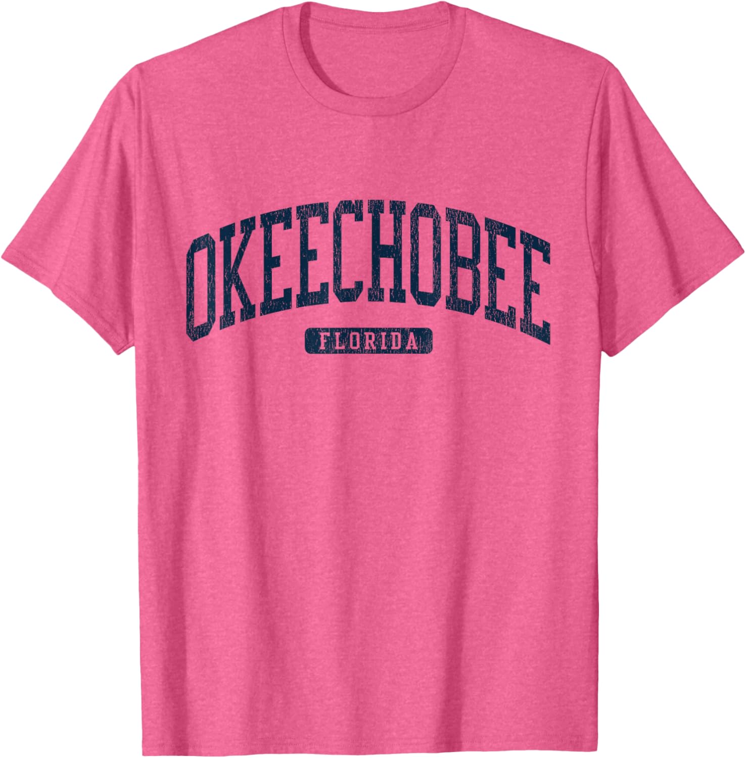Okeechobee Florida College Style Blue T-Shirt for Students and Fans - 8