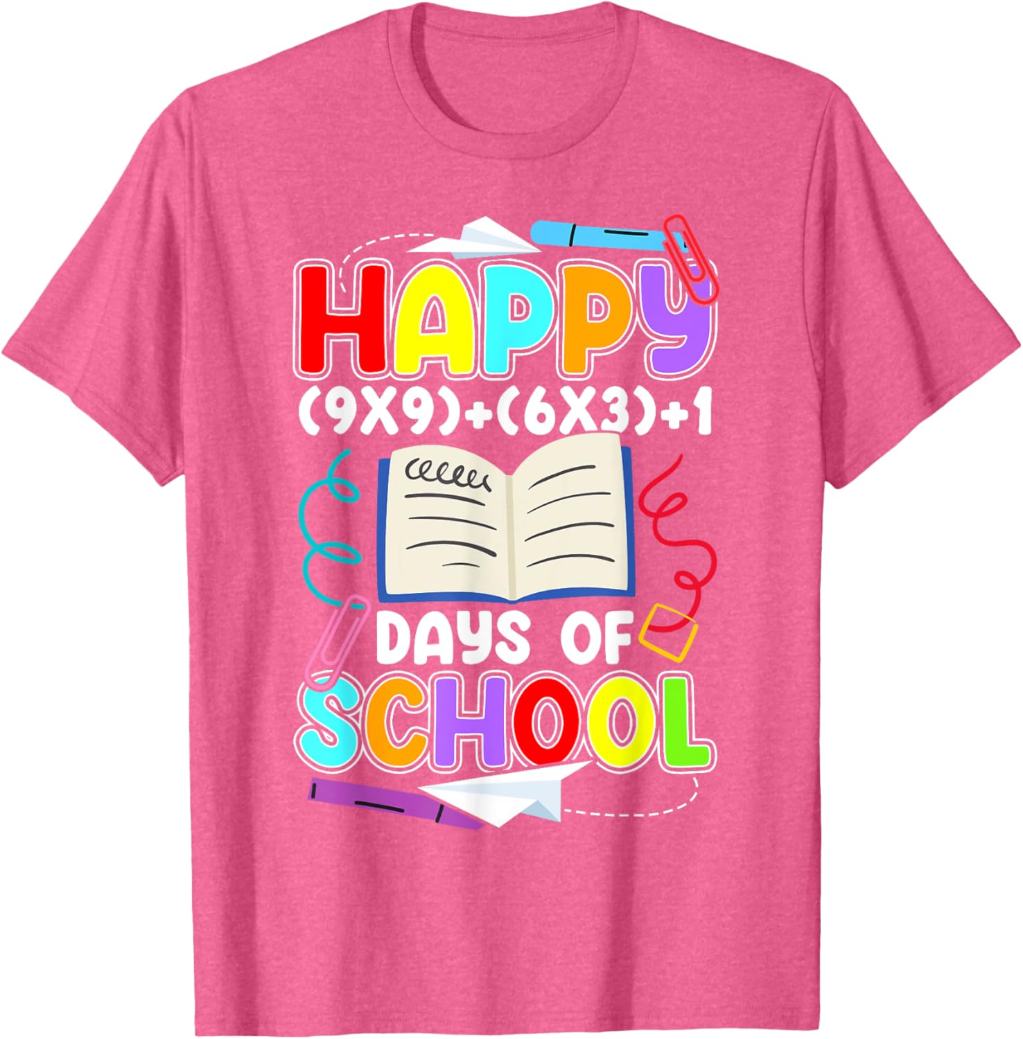 Happy 100 Days of School Math T-Shirt for Kids Celebrating 100th Day - 2