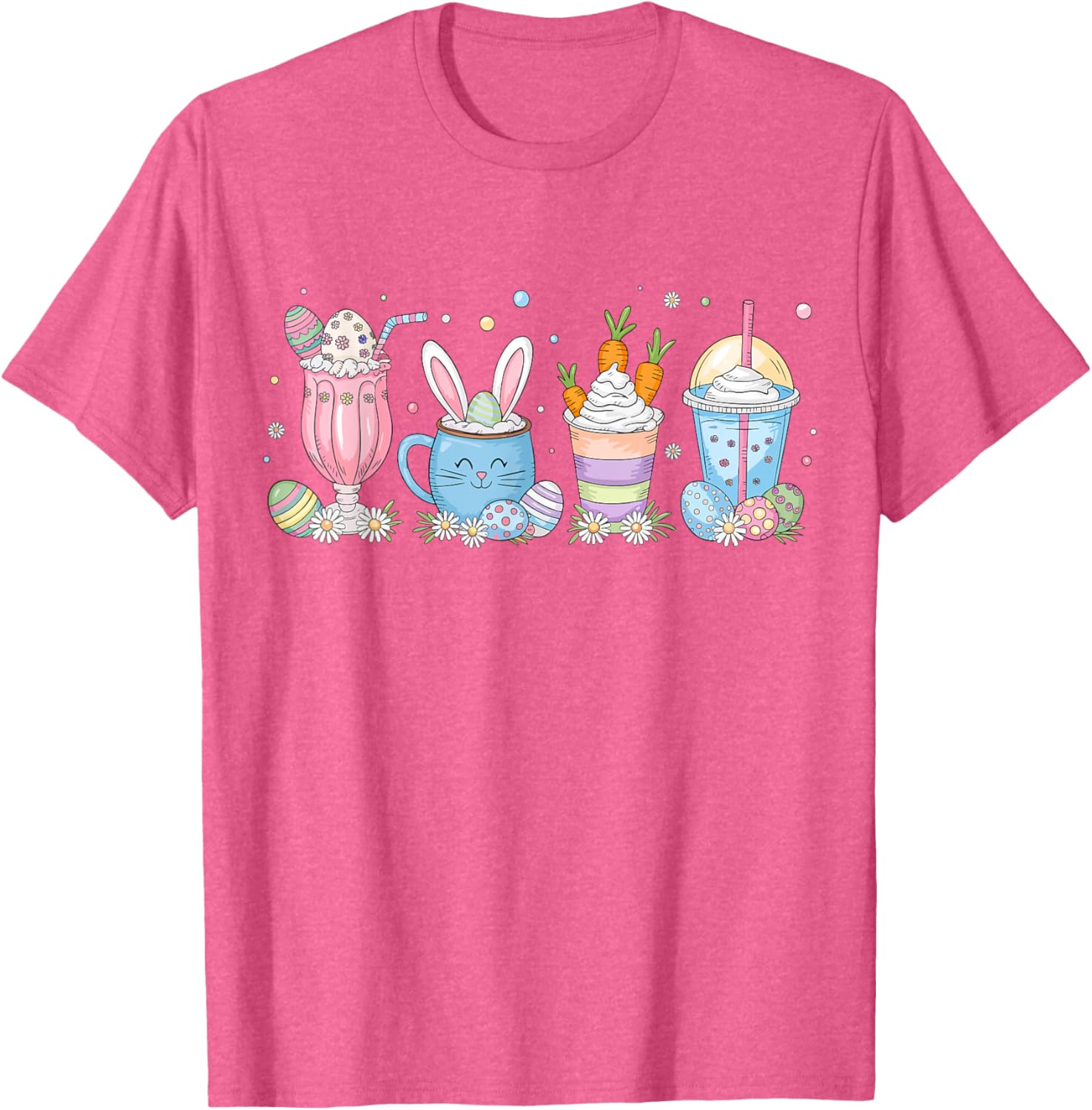 Coffee Lover T-Shirt for Women | Cute Latte Iced Cream Design for Easter - 17