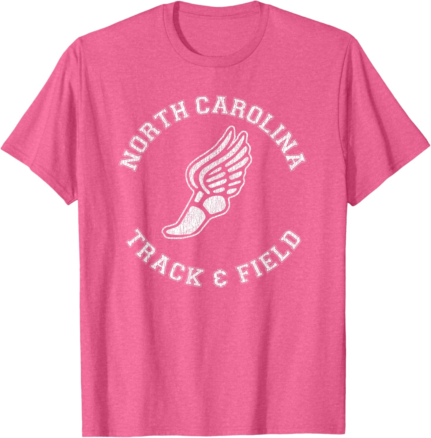 North Carolina Vintage 80s Track & Field Distressed T-Shirt for Fans - 6