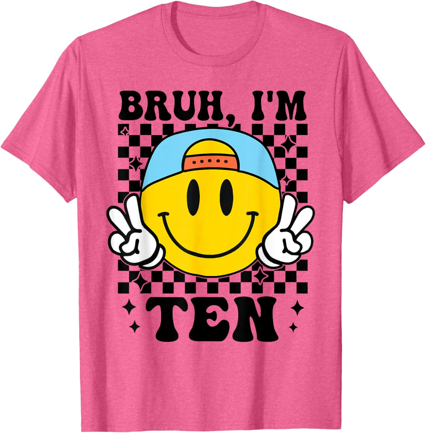 Groovy 10th Birthday T-Shirt for Boys Girls Fun Trendy Design - 3