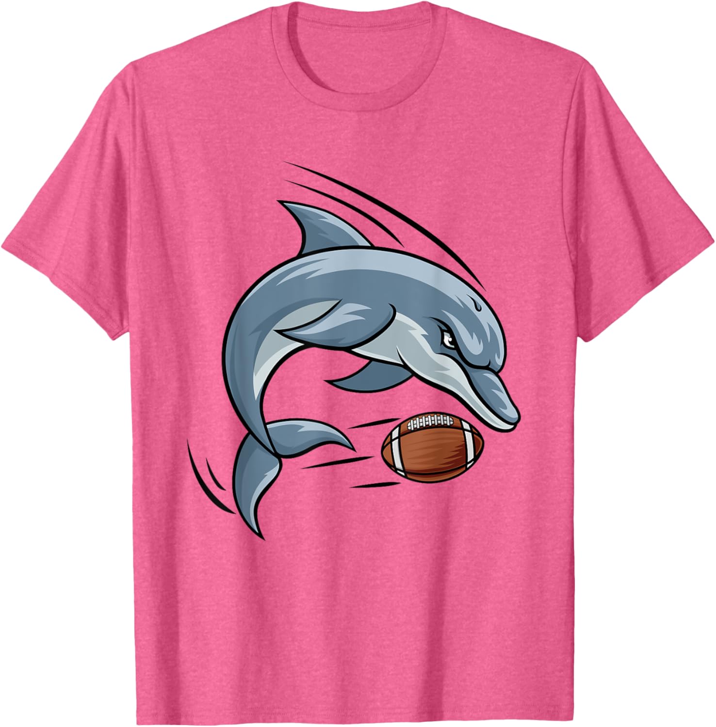 Dolphin Cartoon Character Football T-Shirt for Fun and Sporty Style - 17