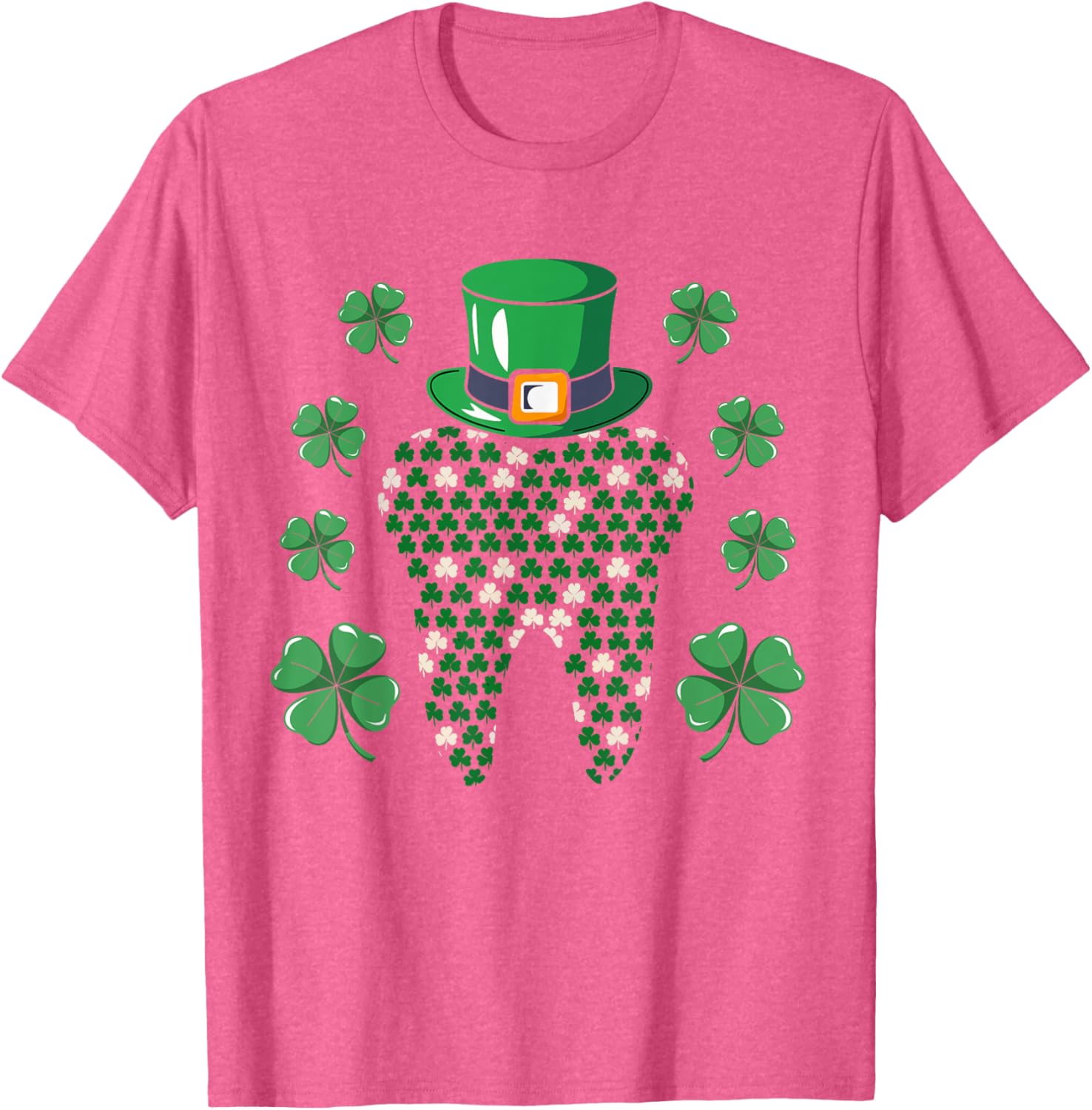 Tooth Leprechaun Hat St Patrick's Day Dentist T-Shirt for Men - 20