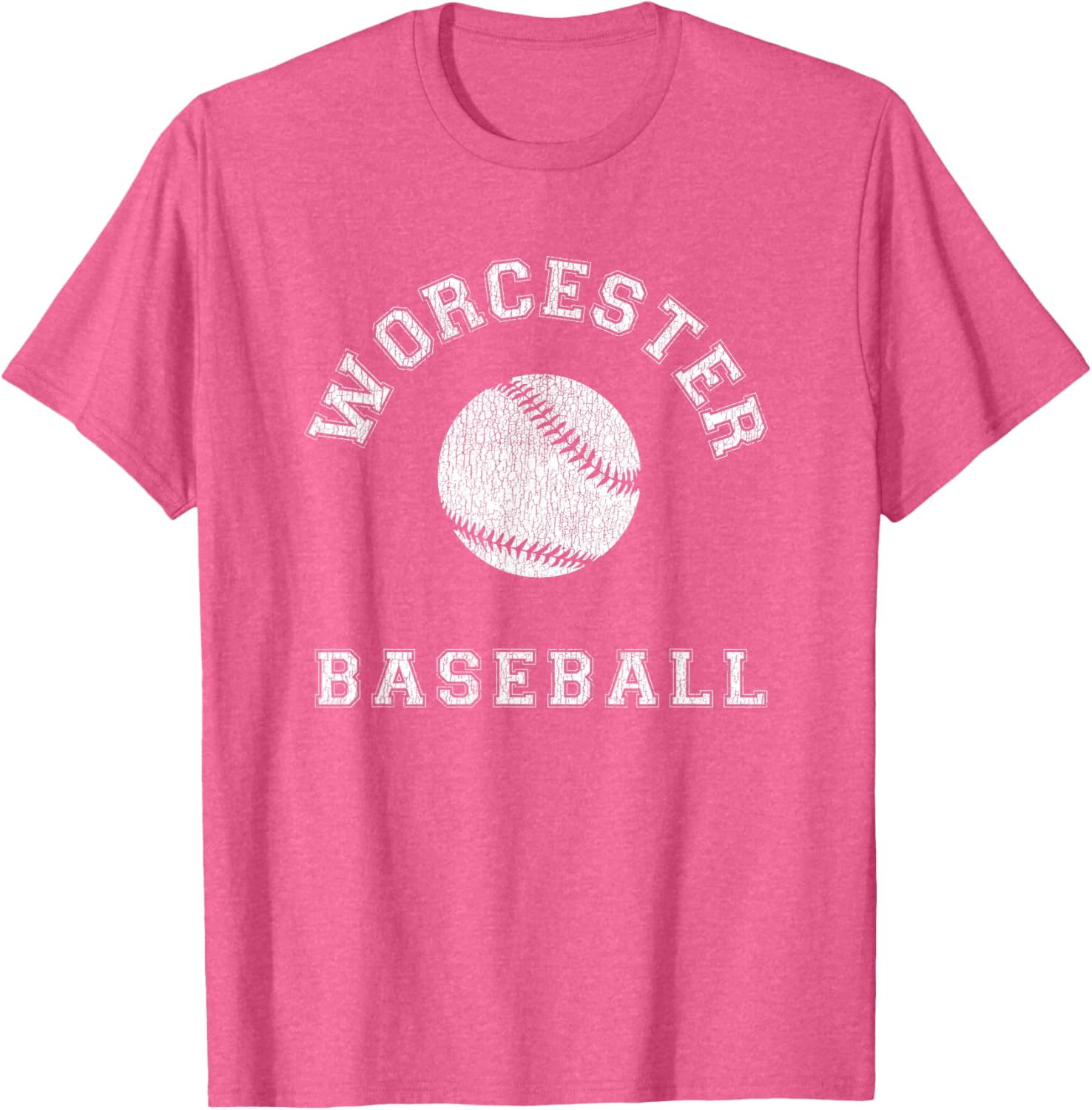 Worcester Baseball Distressed Retro Classic T-Shirt for Fans & Casual Wear - 19